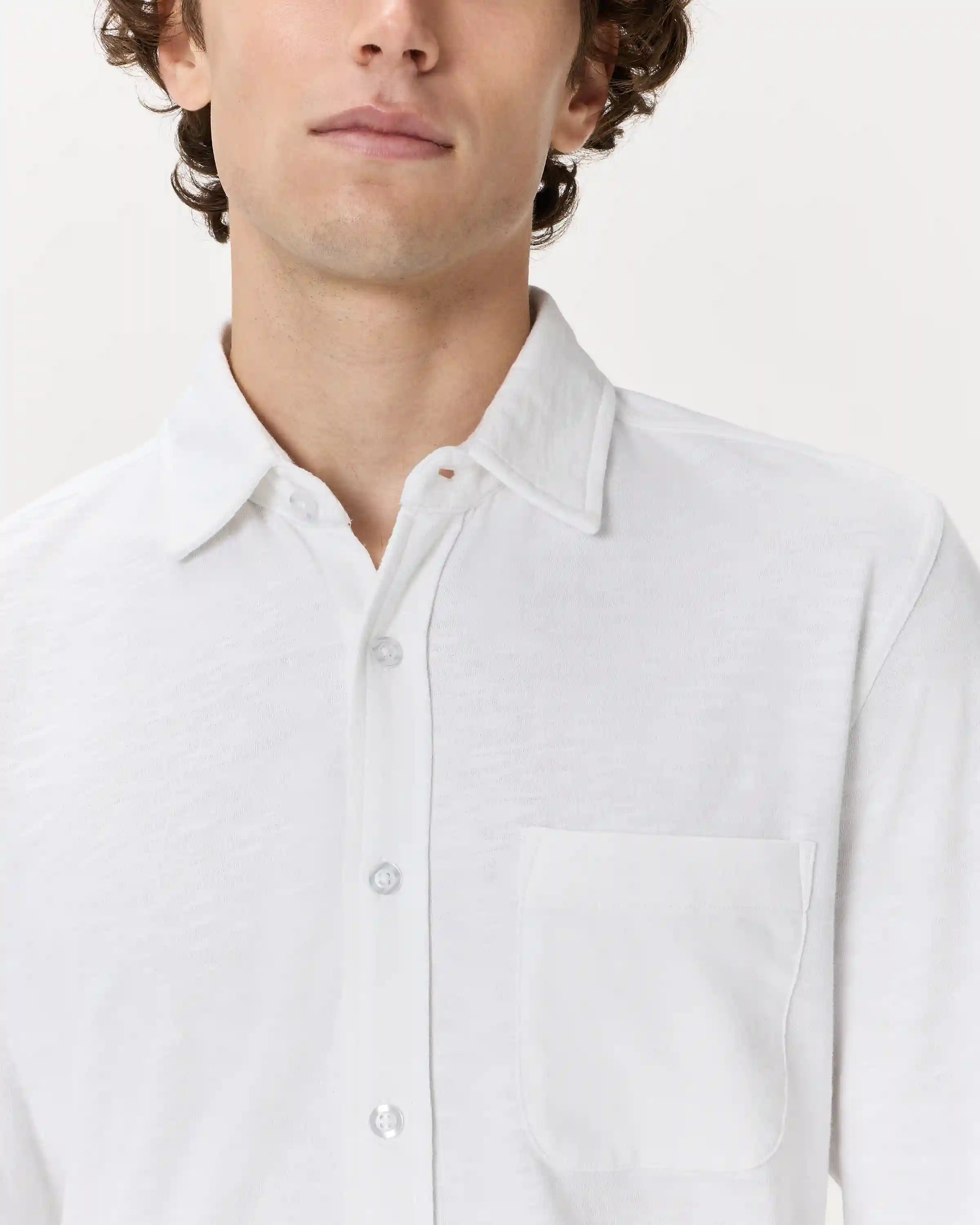 100% Organic Cotton Slub Long Sleeve Button Up Shirt