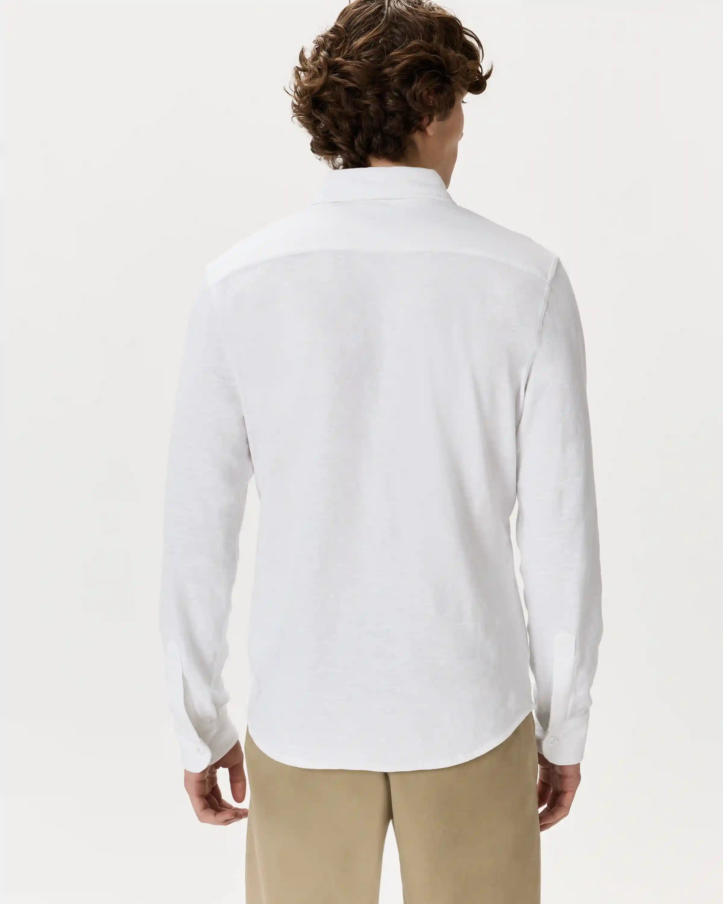 100% Organic Cotton Slub Long Sleeve Button Up Shirt