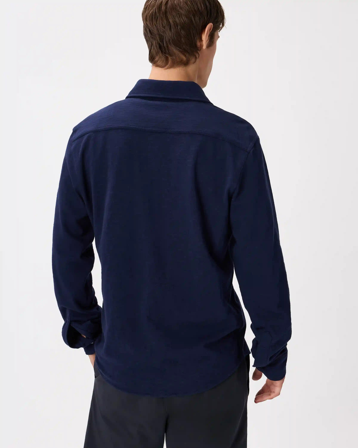 100% Organic Cotton Slub Long Sleeve Button Up Shirt