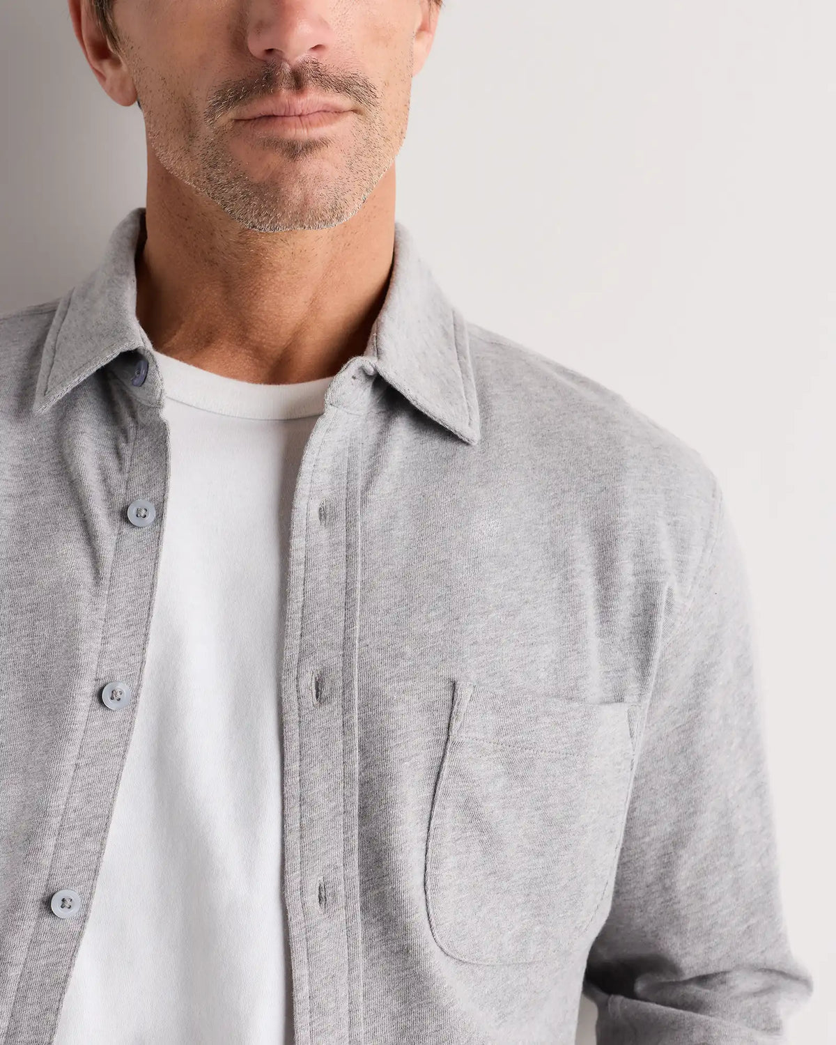 100% Organic Cotton Slub Long Sleeve Button Up Shirt