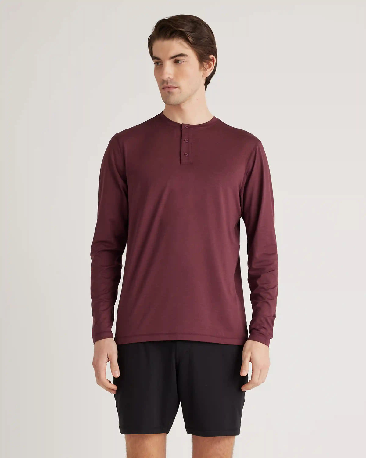 Flowknit Breeze Performance Long Sleeve Henley Tee