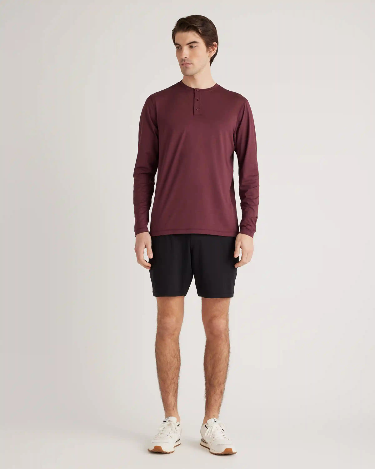 Flowknit Breeze Performance Long Sleeve Henley Tee