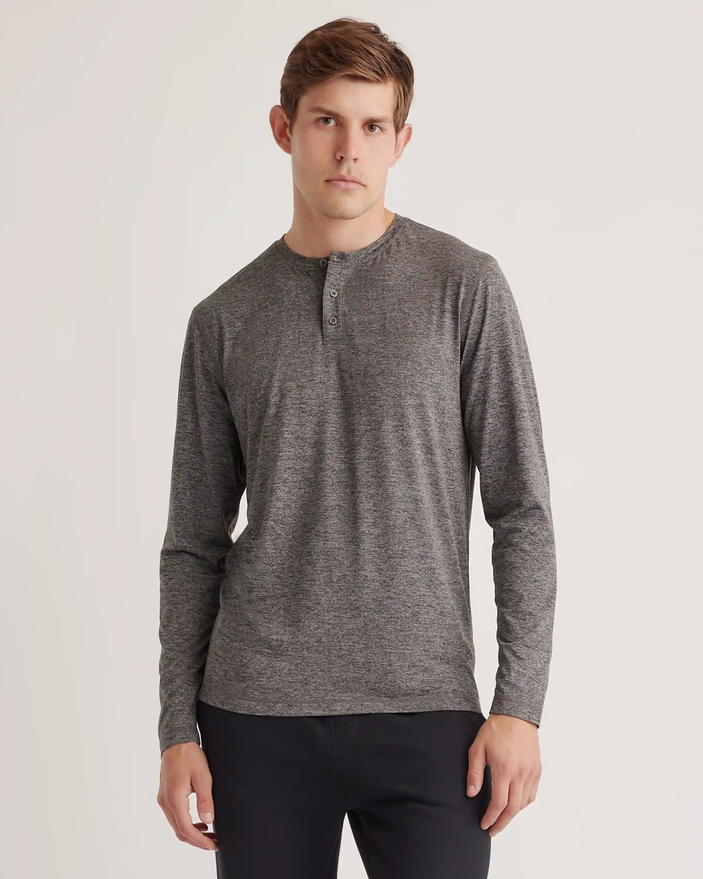 Flowknit Breeze Performance Long Sleeve Henley Tee