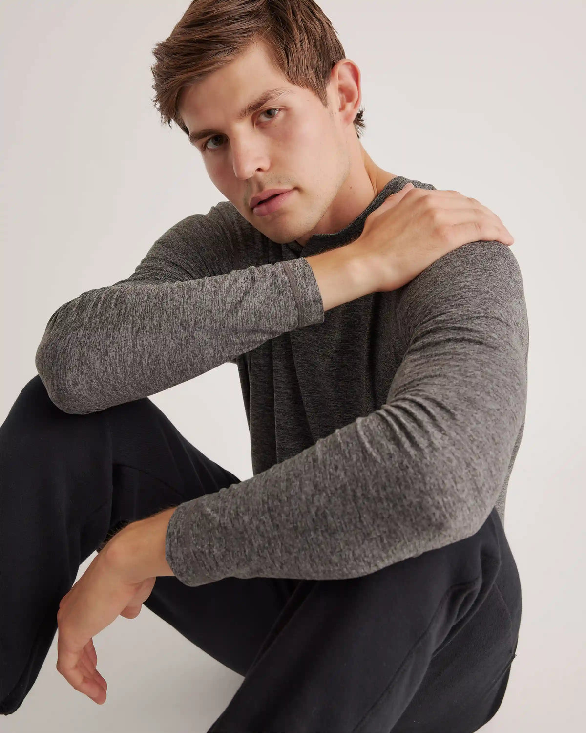 Flowknit Breeze Performance Long Sleeve Henley Tee