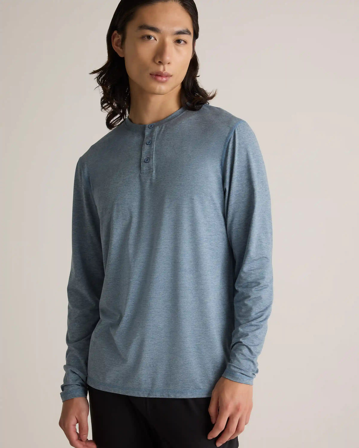 Flowknit Breeze Performance Long Sleeve Henley Tee