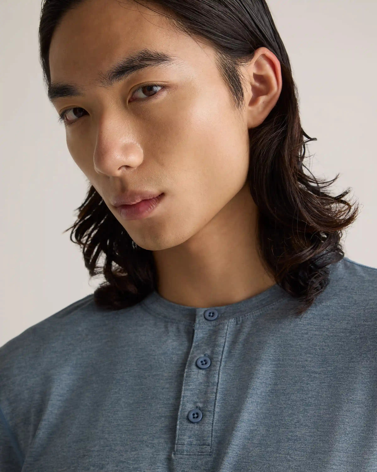 Flowknit Breeze Performance Long Sleeve Henley Tee