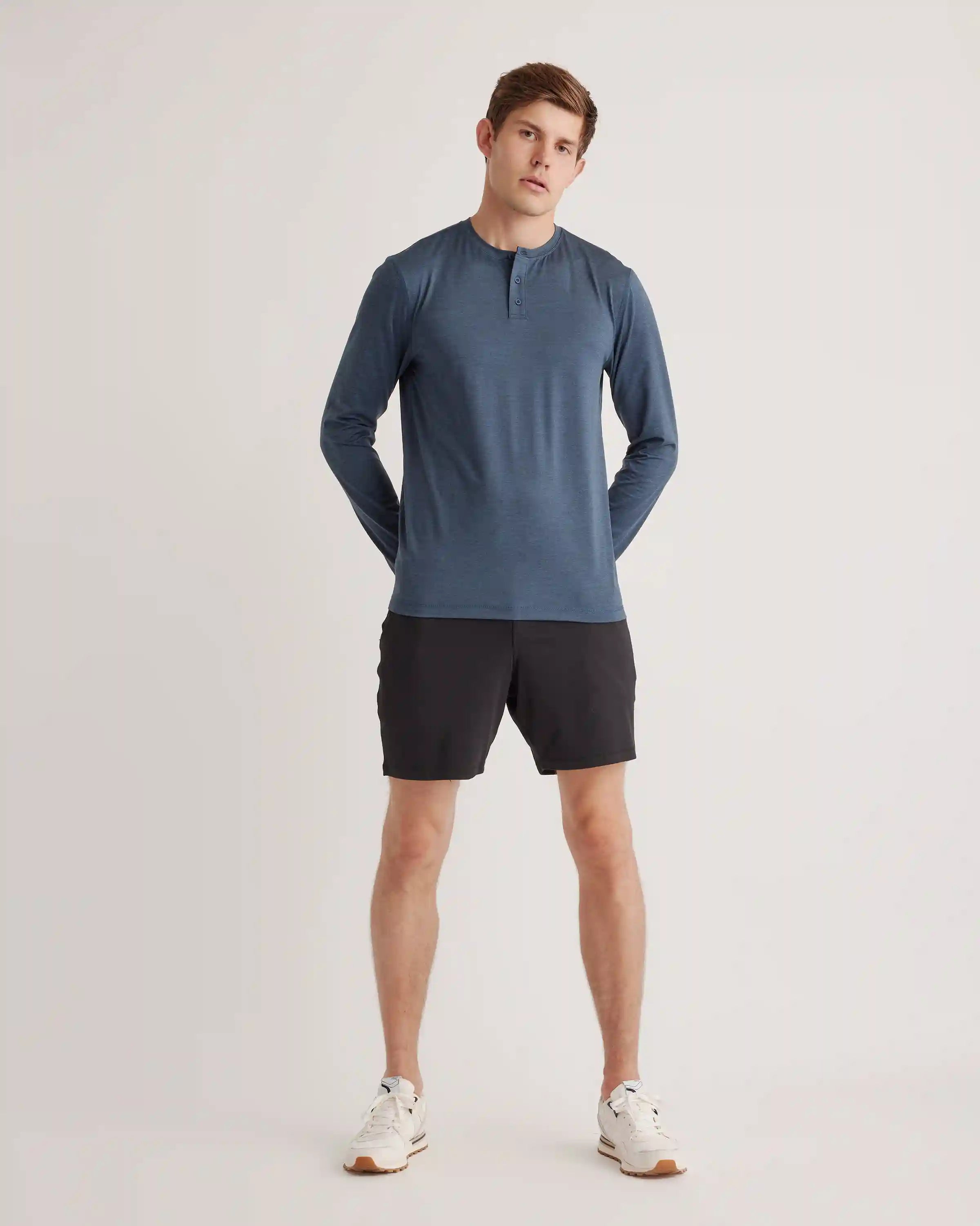 Flowknit Breeze Performance Long Sleeve Henley Tee