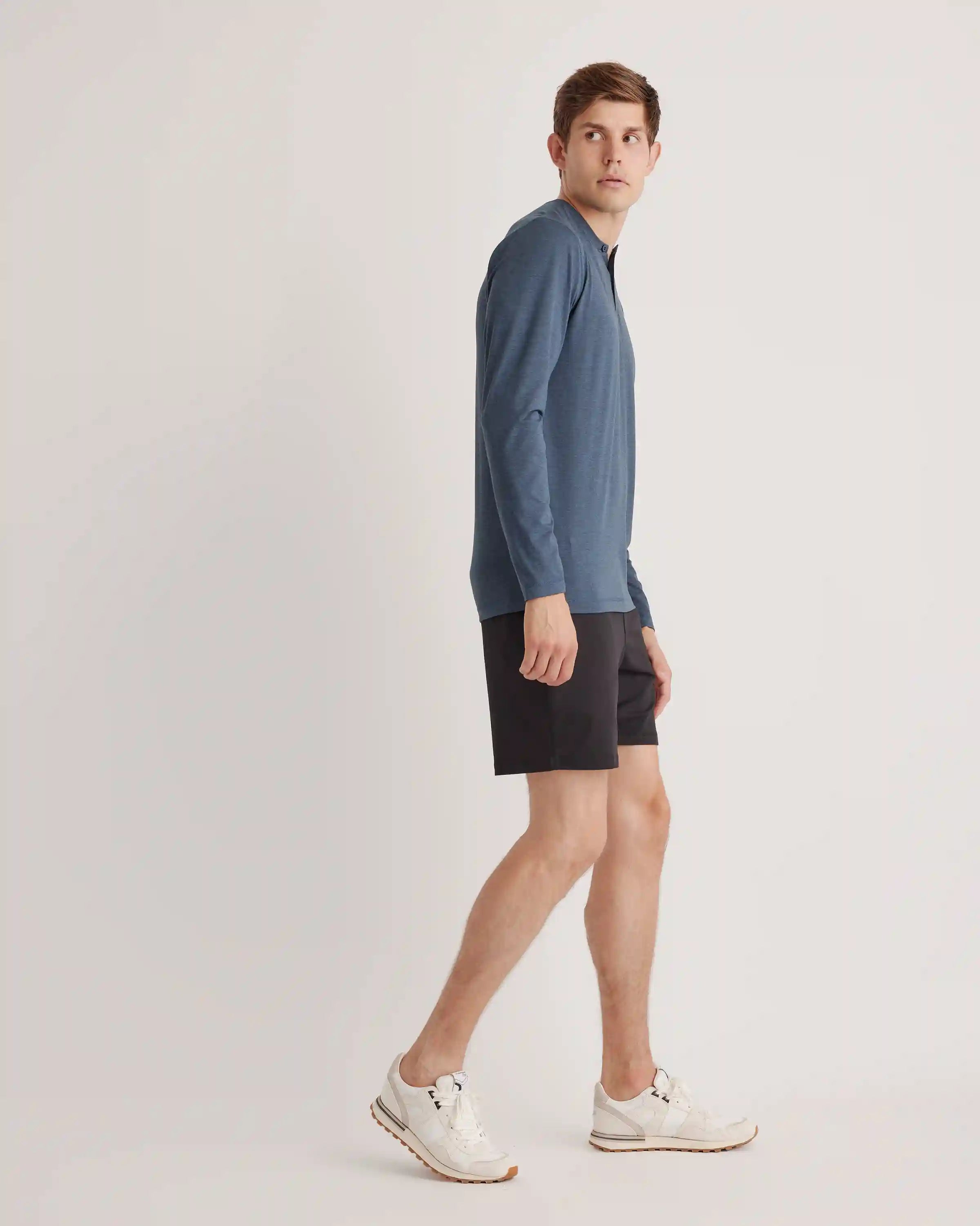 Flowknit Breeze Performance Long Sleeve Henley Tee