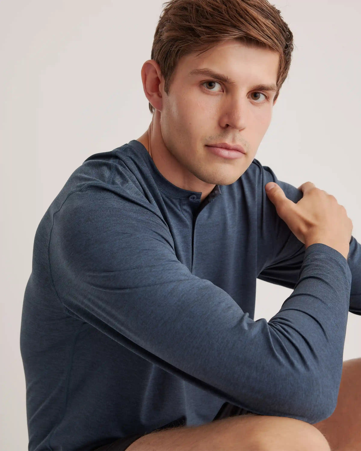 Flowknit Breeze Performance Long Sleeve Henley Tee