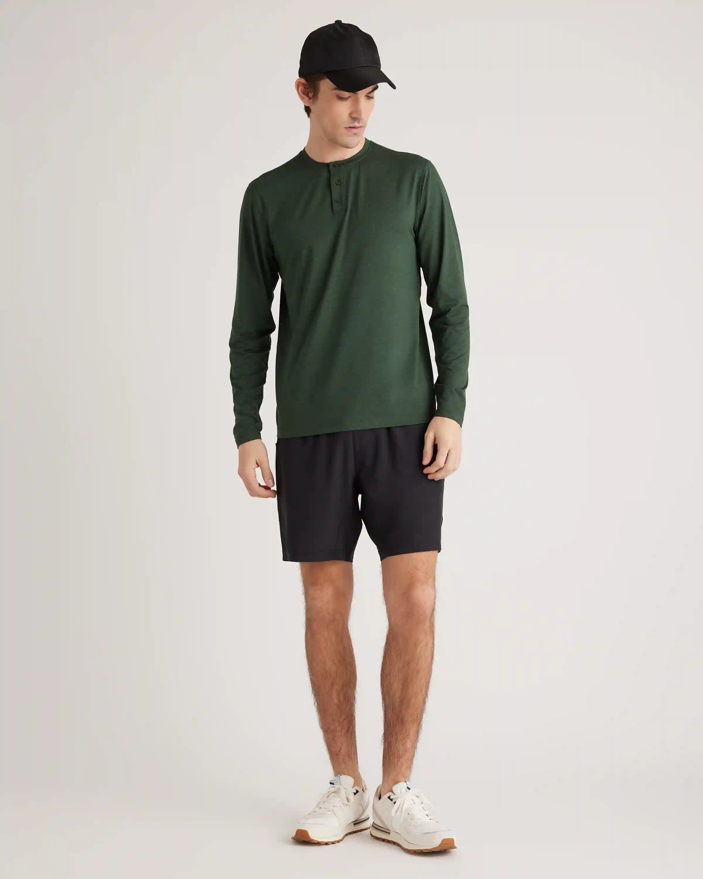 Flowknit Breeze Performance Long Sleeve Henley Tee