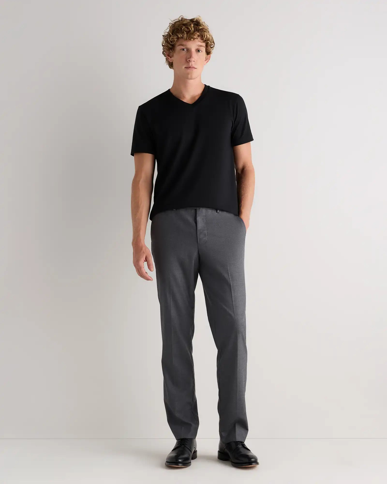 100% Pima Cotton Luxe Touch V-Neck Tee