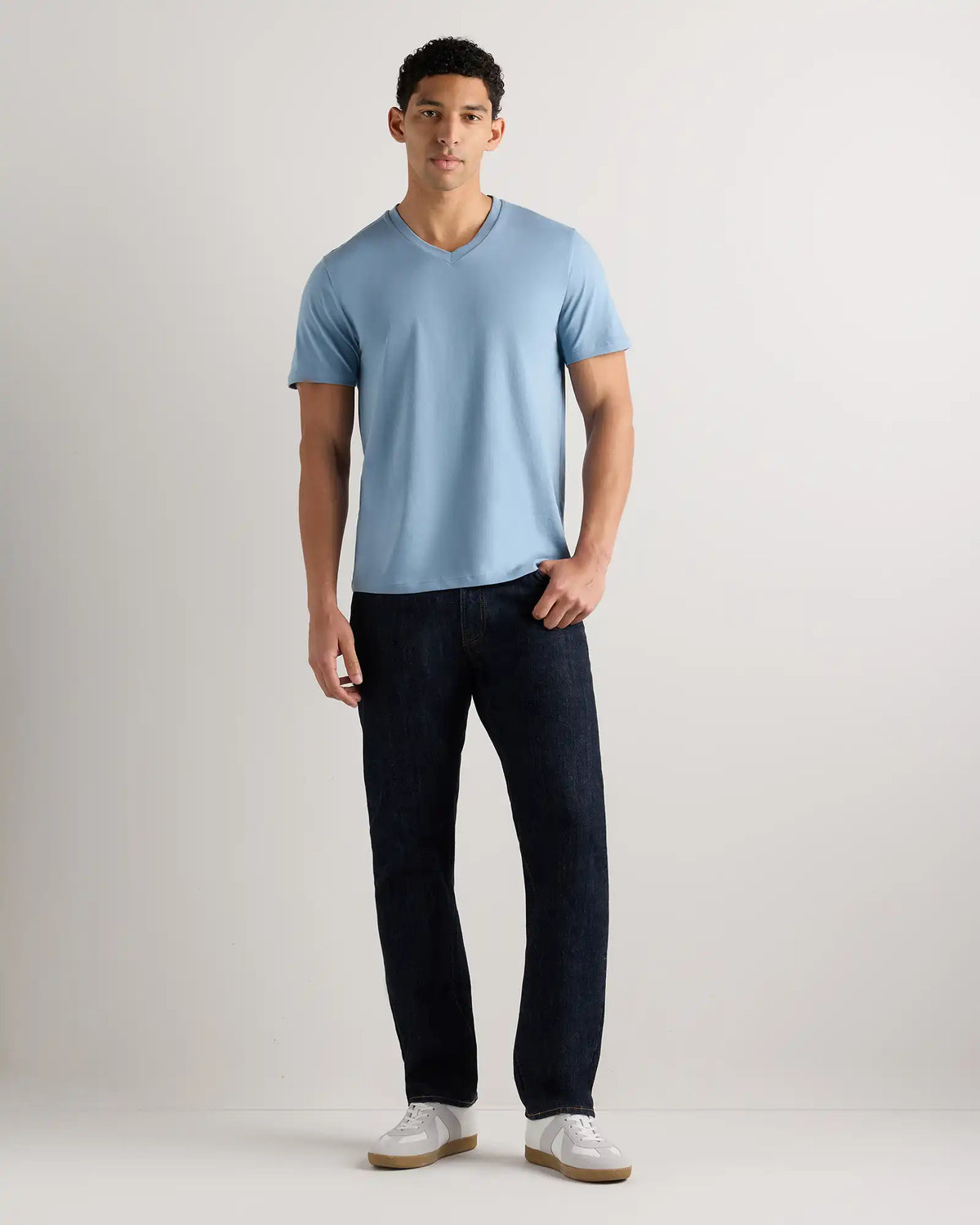 100% Pima Cotton Luxe Touch V-Neck Tee