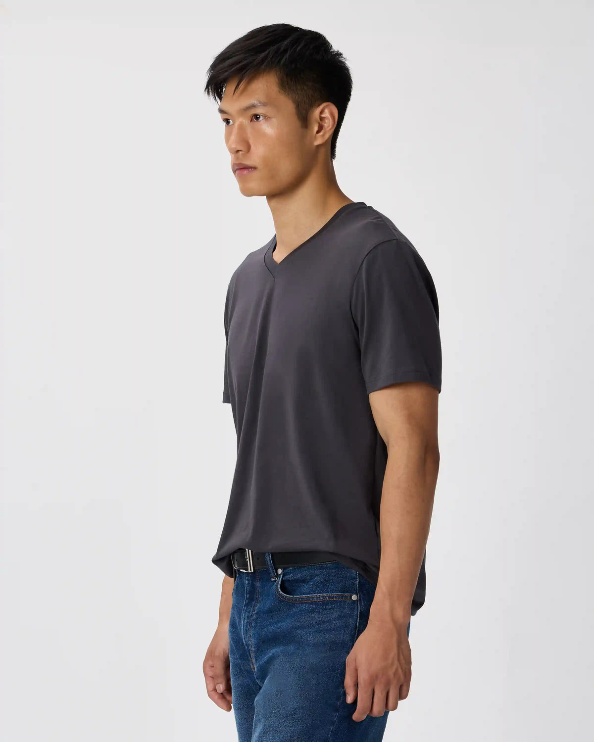 100% Pima Cotton Luxe Touch V-Neck Tee