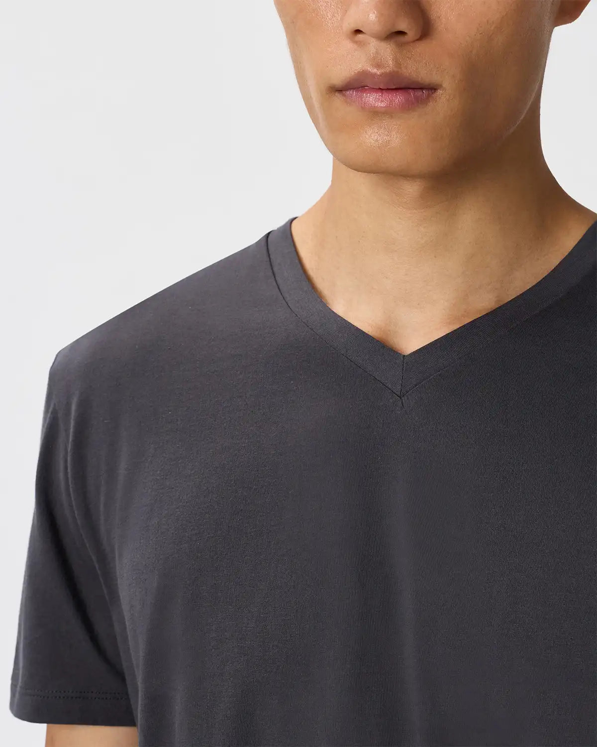 100% Pima Cotton Luxe Touch V-Neck Tee