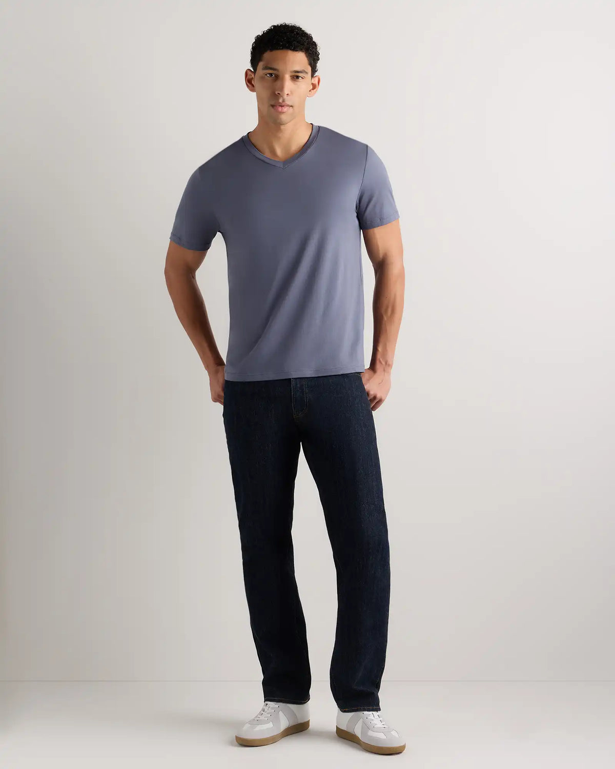 100% Pima Cotton Luxe Touch V-Neck Tee
