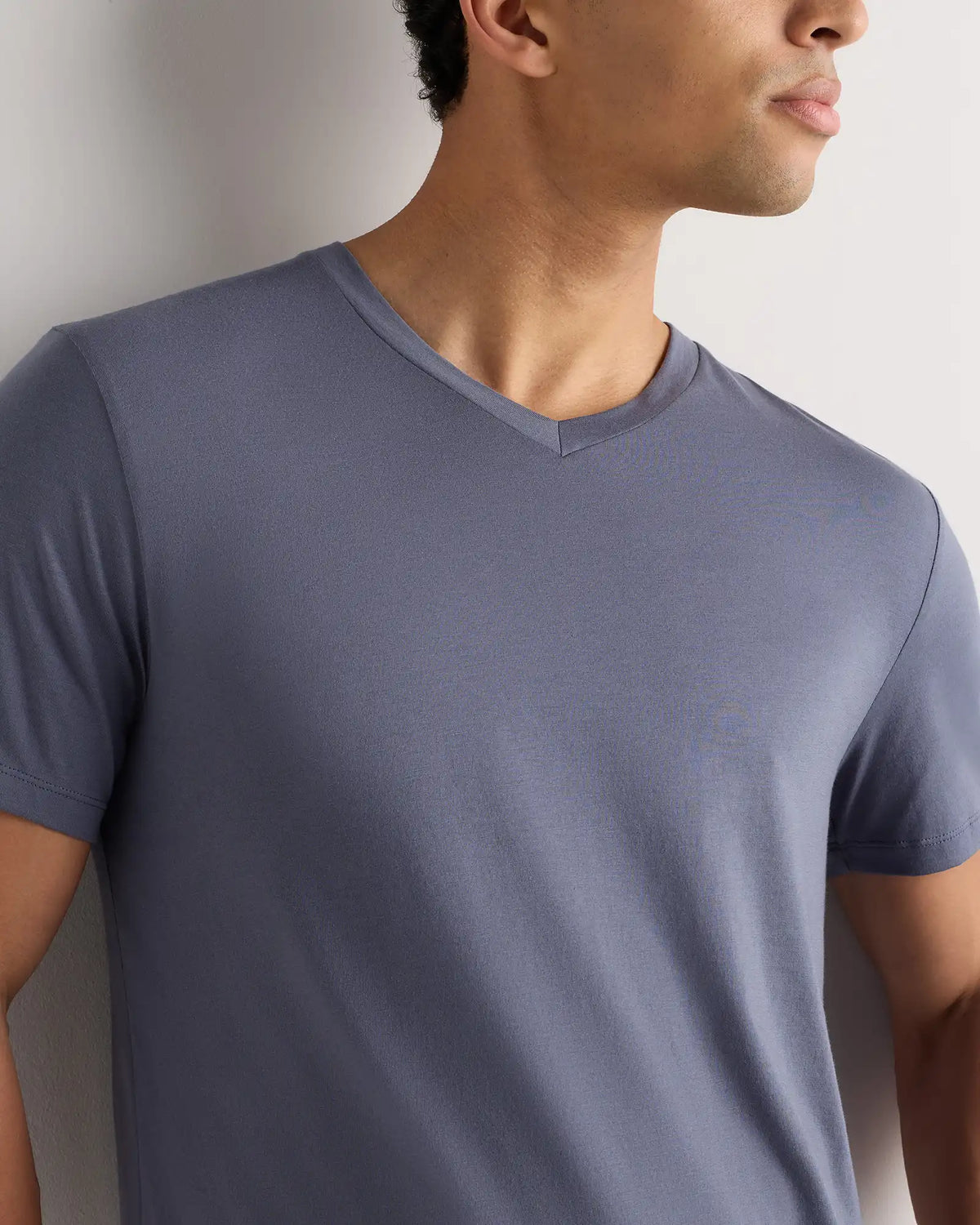 100% Pima Cotton Luxe Touch V-Neck Tee