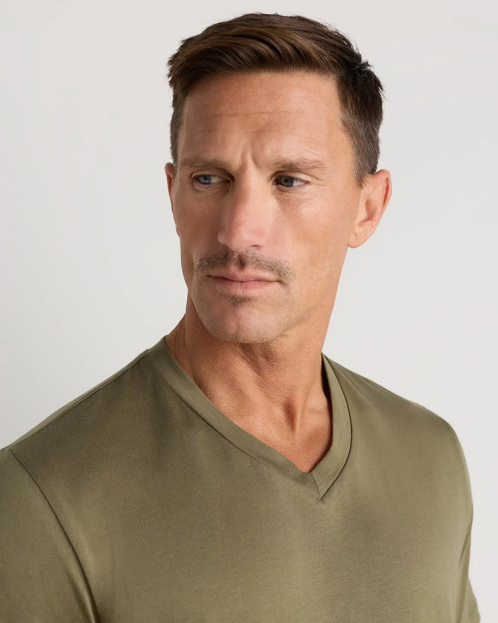 100% Pima Cotton Luxe Touch V-Neck Tee