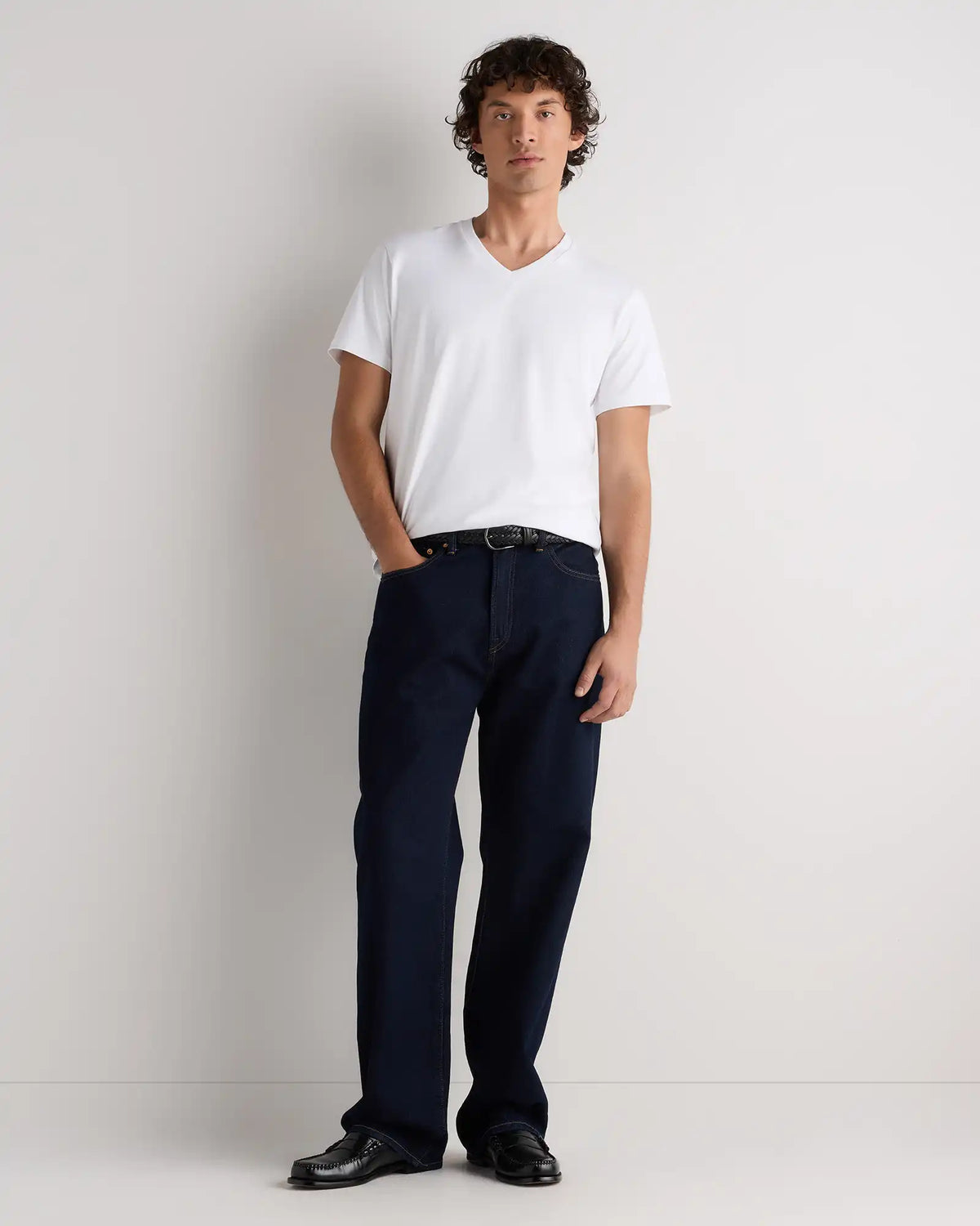 100% Pima Cotton Luxe Touch V-Neck Tee