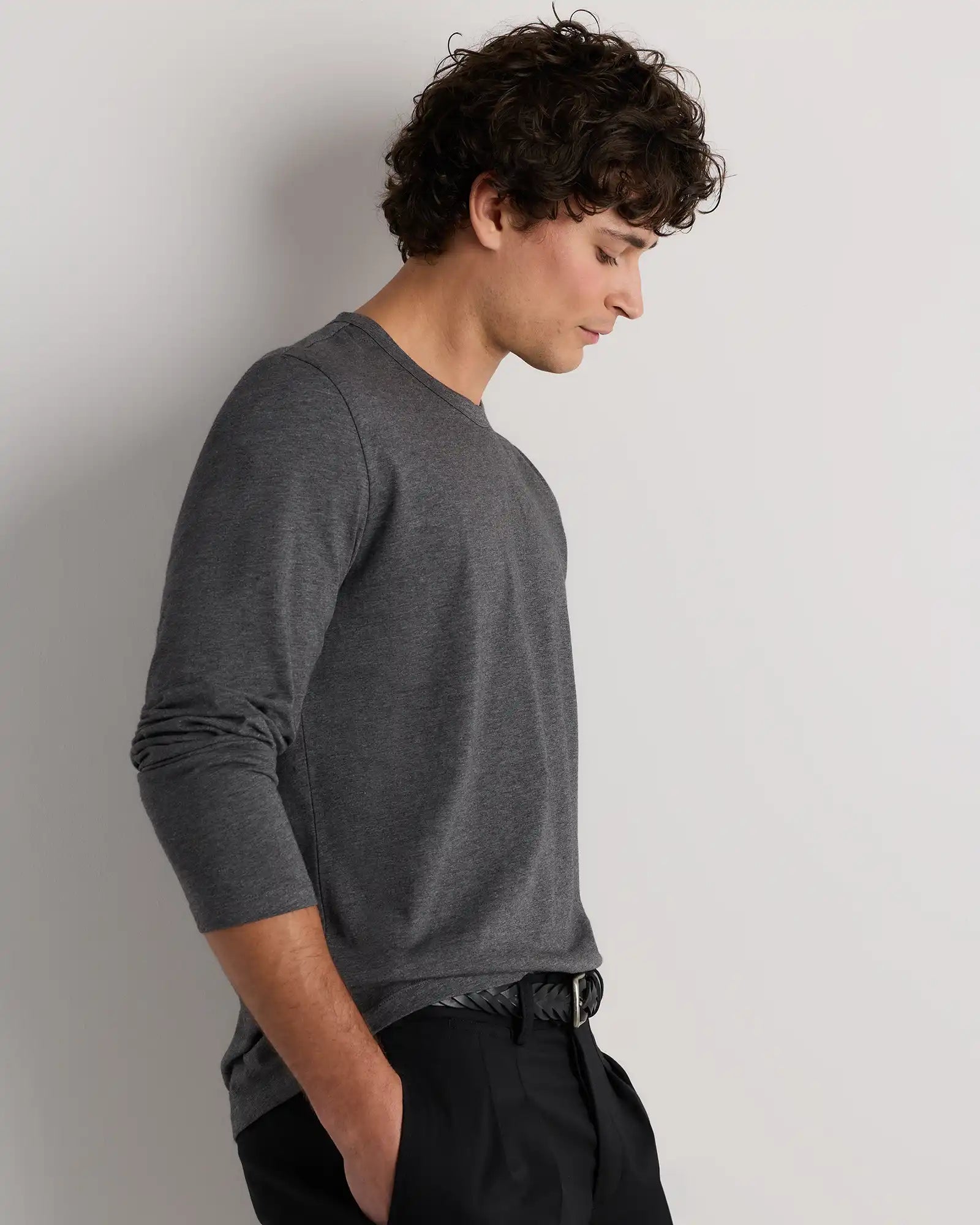 100% Pima Cotton Luxe Touch Long Sleeve Tee