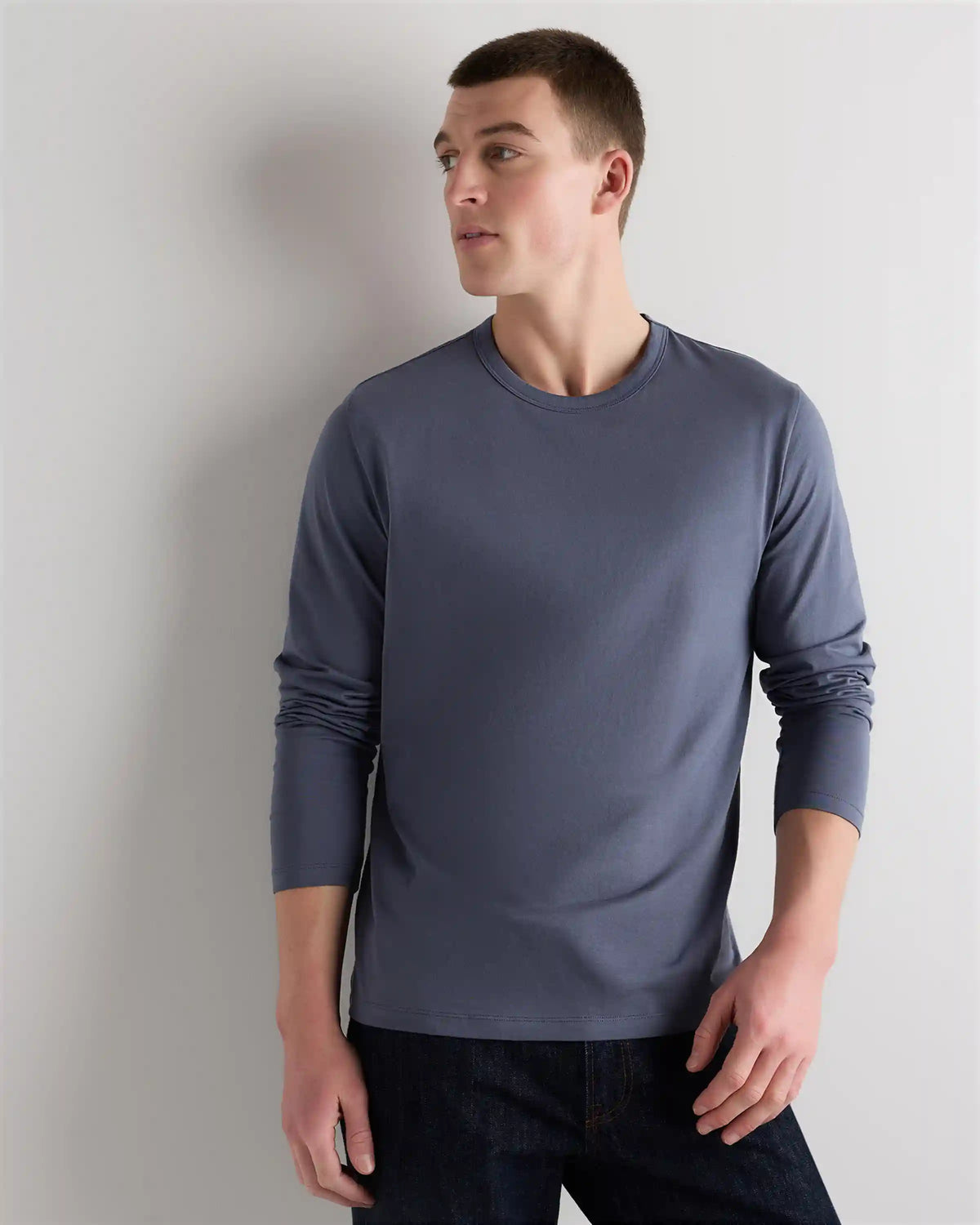 100% Pima Cotton Luxe Touch Long Sleeve Tee