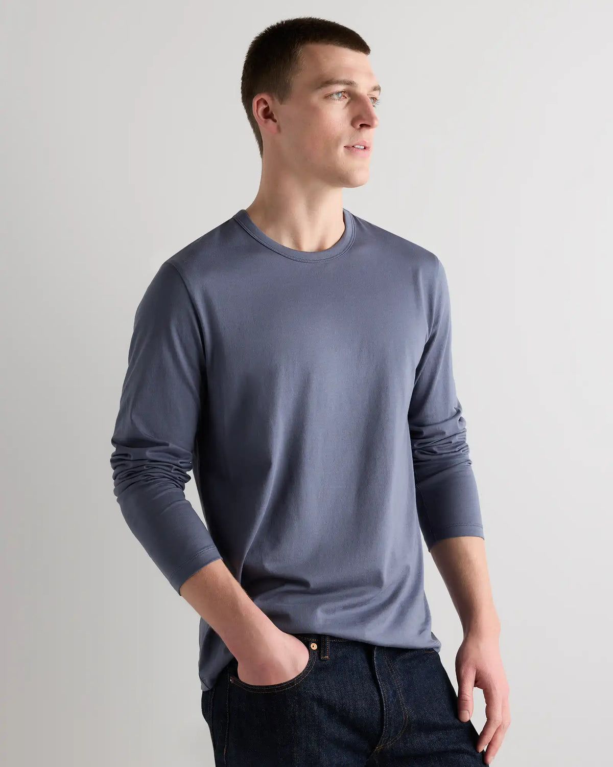 100% Pima Cotton Luxe Touch Long Sleeve Tee
