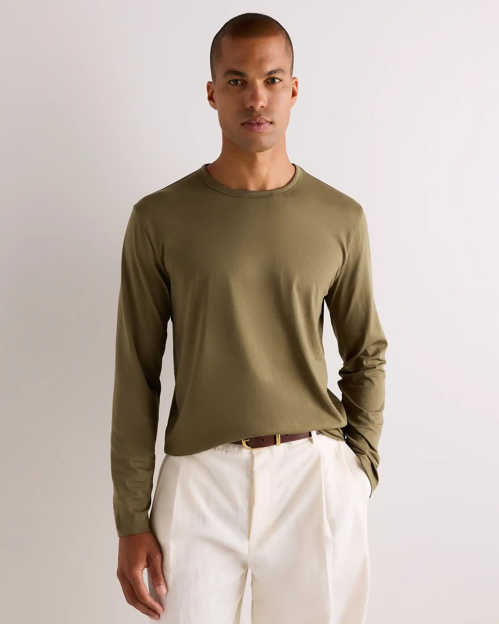 100% Pima Cotton Luxe Touch Long Sleeve Tee