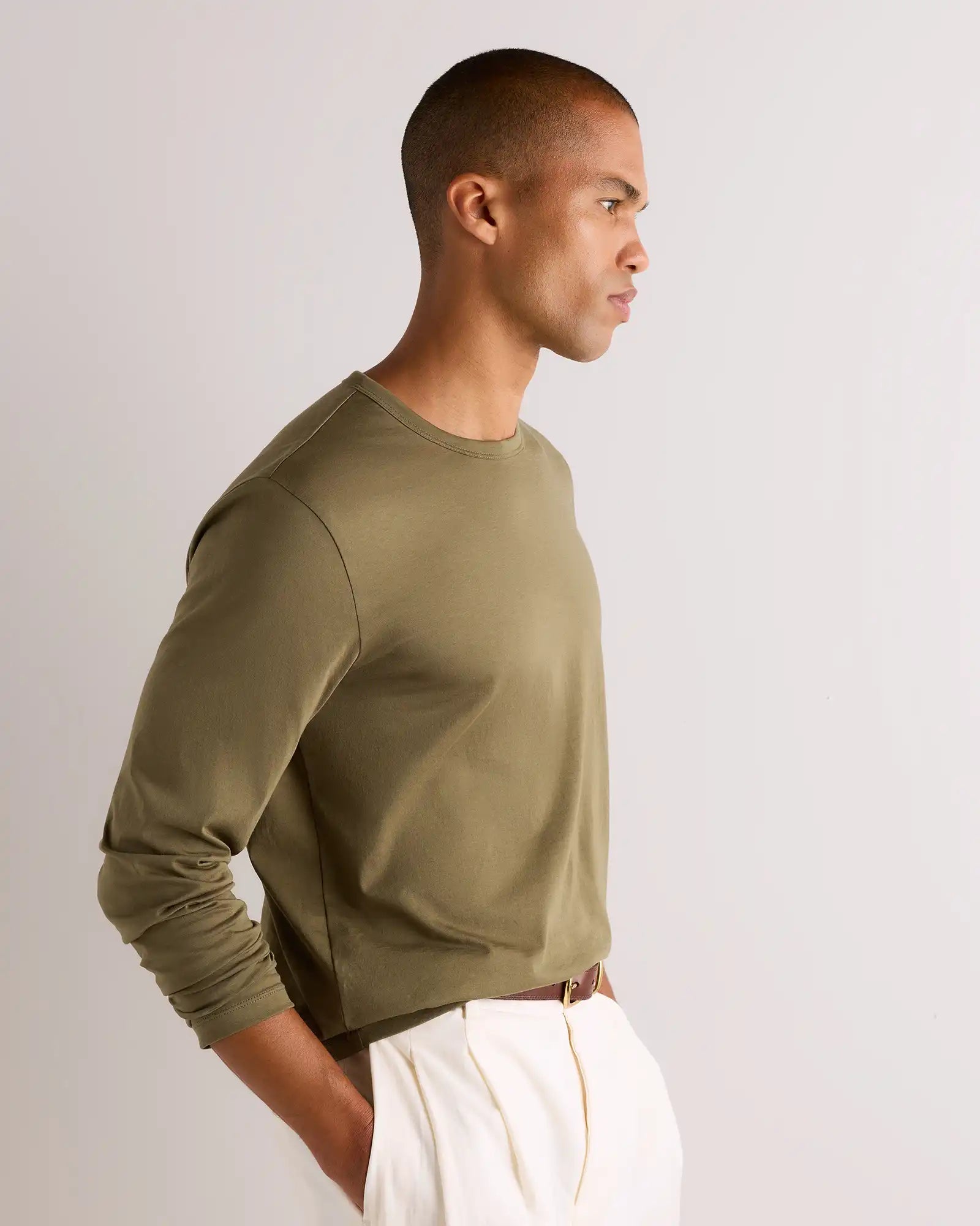 100% Pima Cotton Luxe Touch Long Sleeve Tee