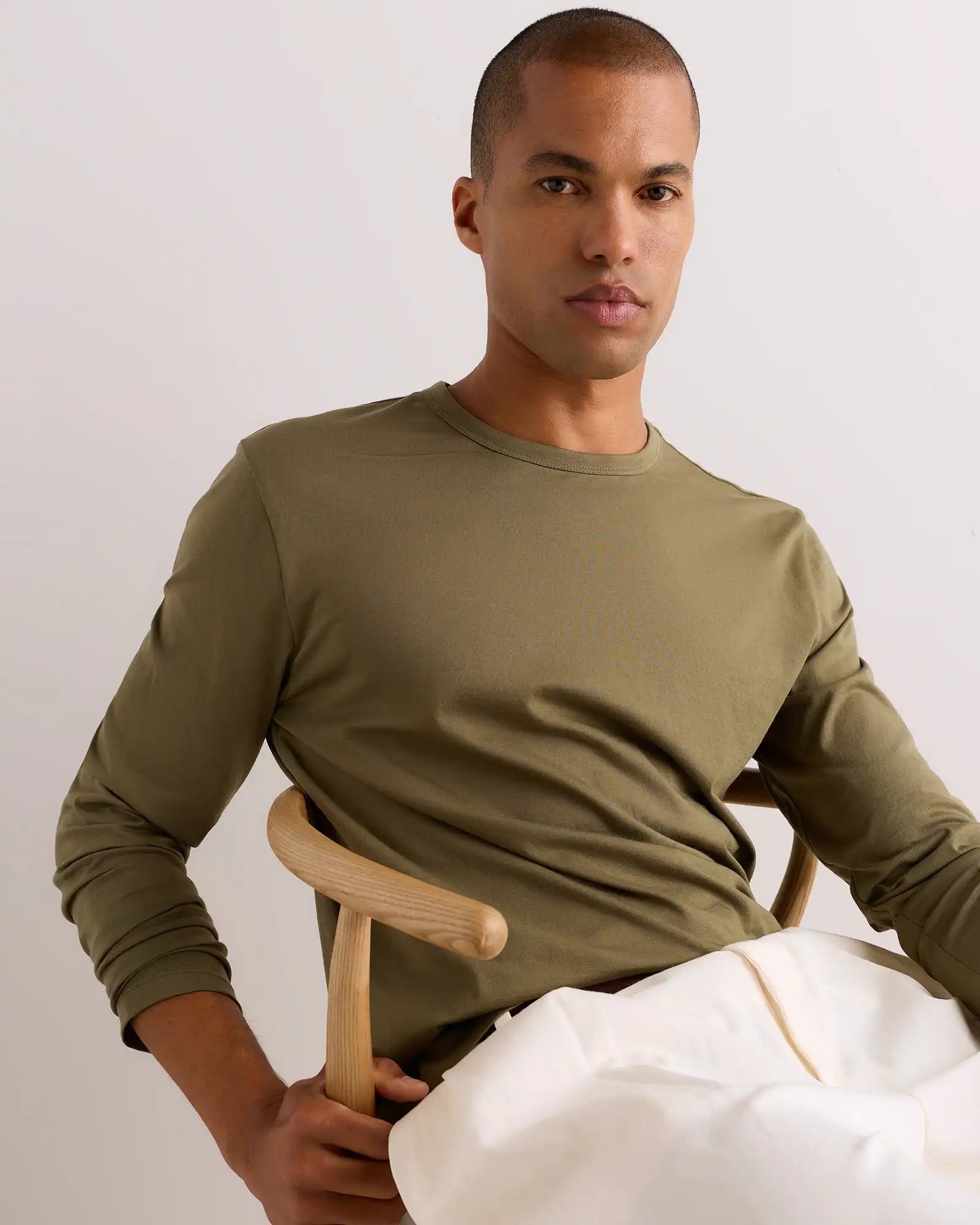 100% Pima Cotton Luxe Touch Long Sleeve Tee