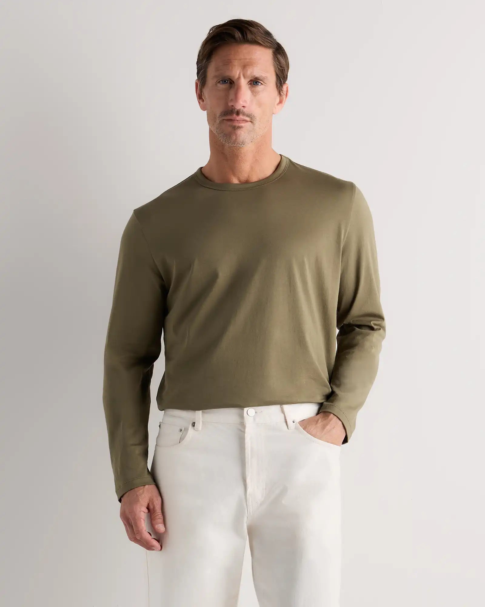 100% Pima Cotton Luxe Touch Long Sleeve Tee