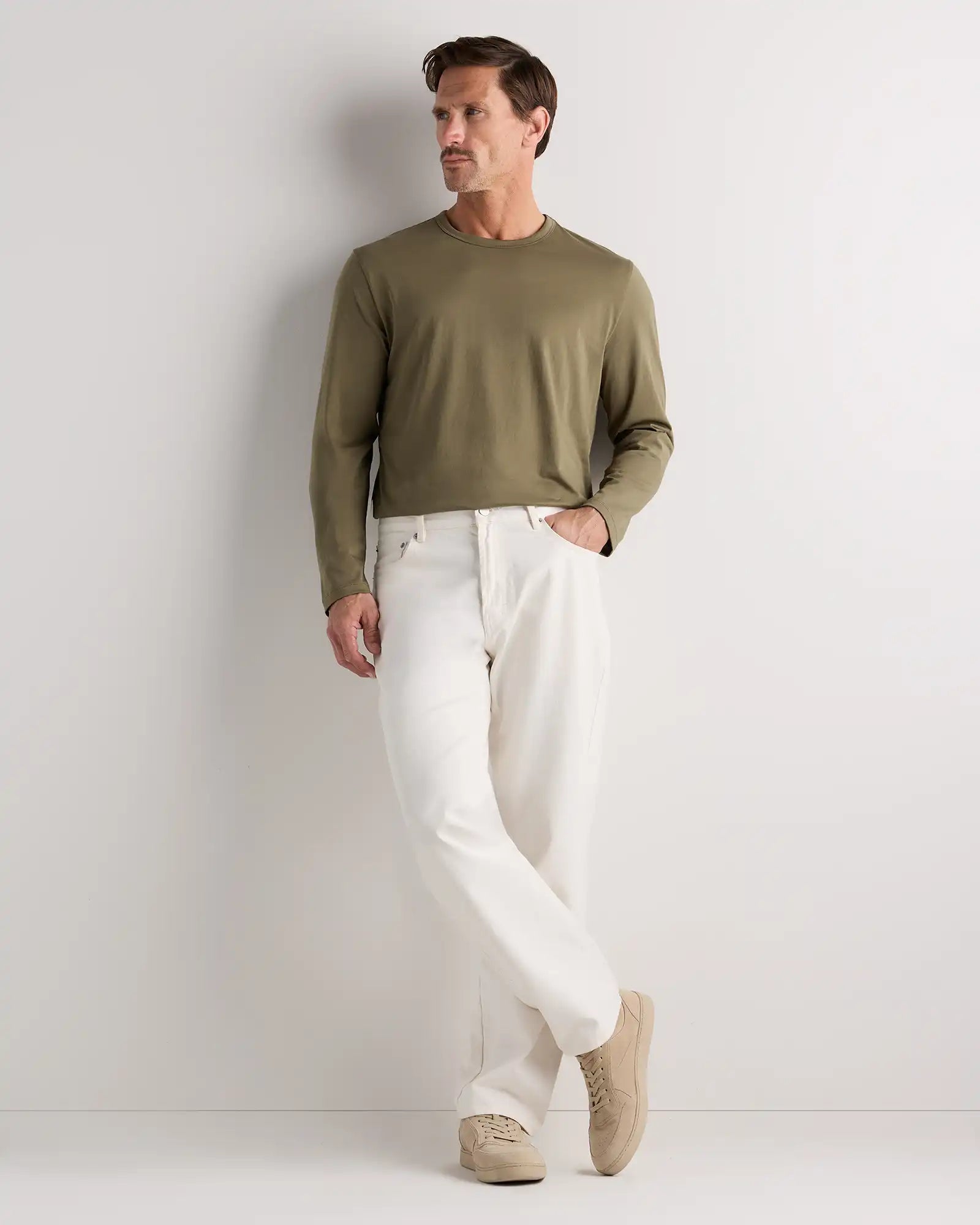 100% Pima Cotton Luxe Touch Long Sleeve Tee