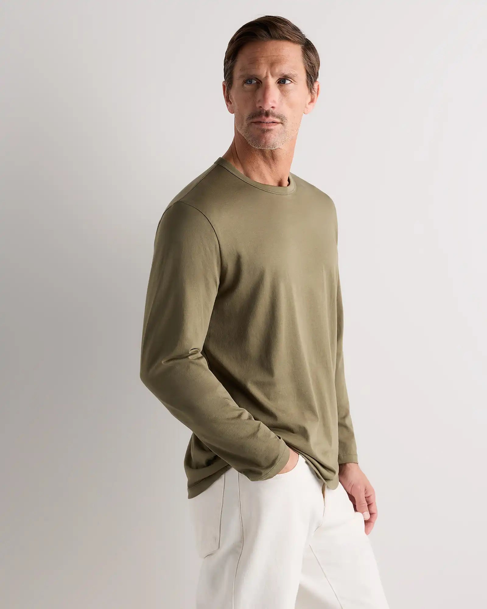 100% Pima Cotton Luxe Touch Long Sleeve Tee