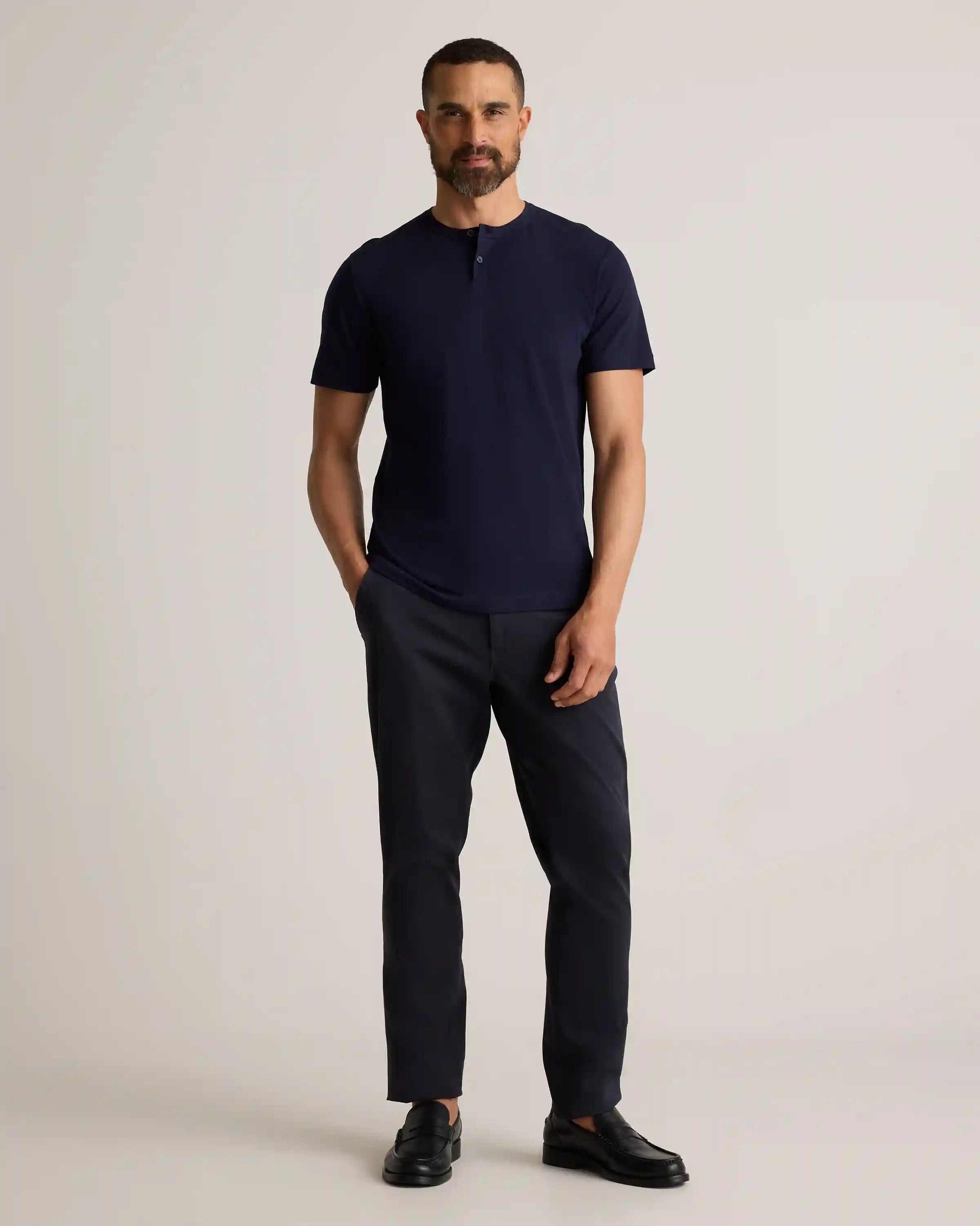 100% Pima Cotton Luxe Touch Henley