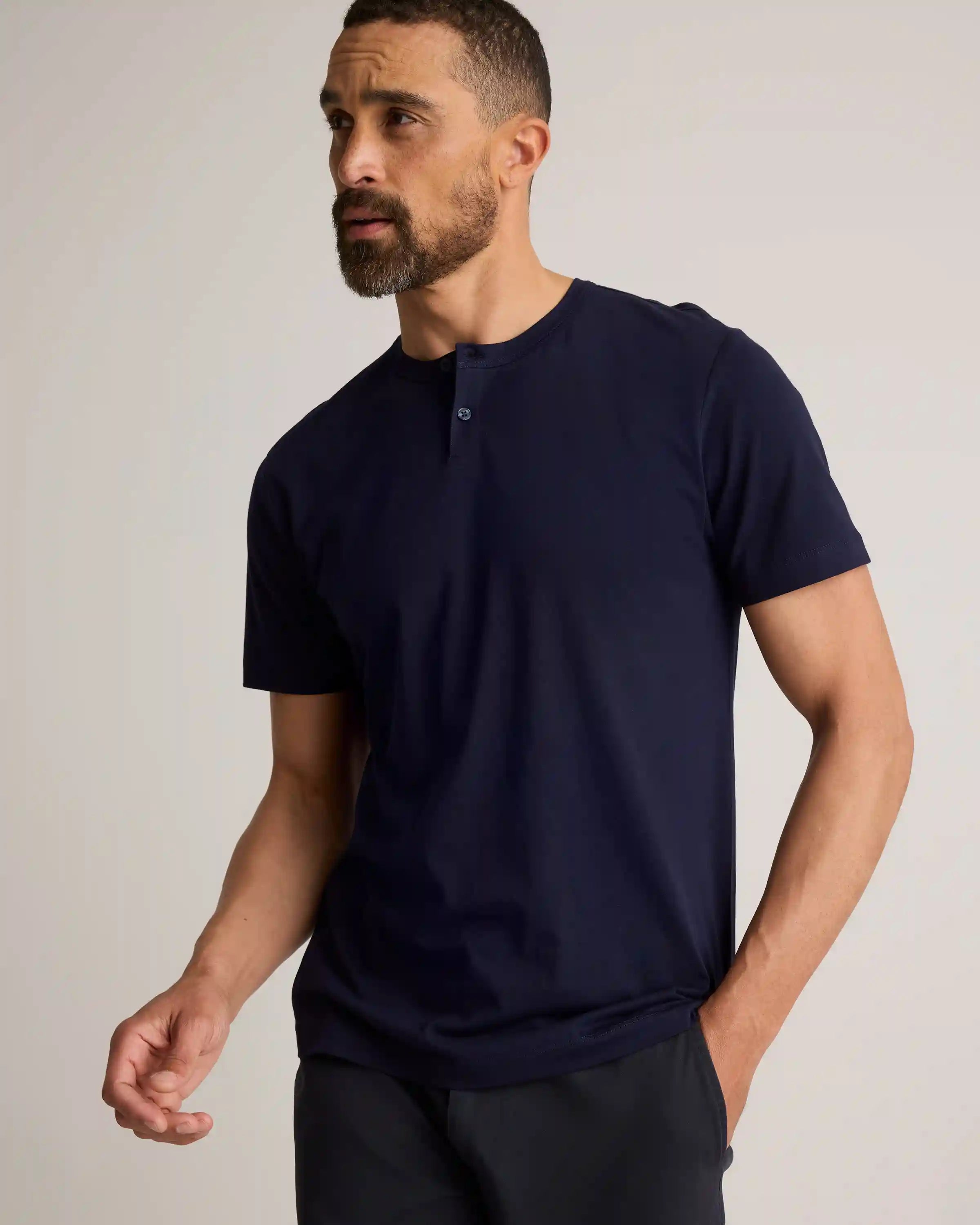 100% Pima Cotton Luxe Touch Henley