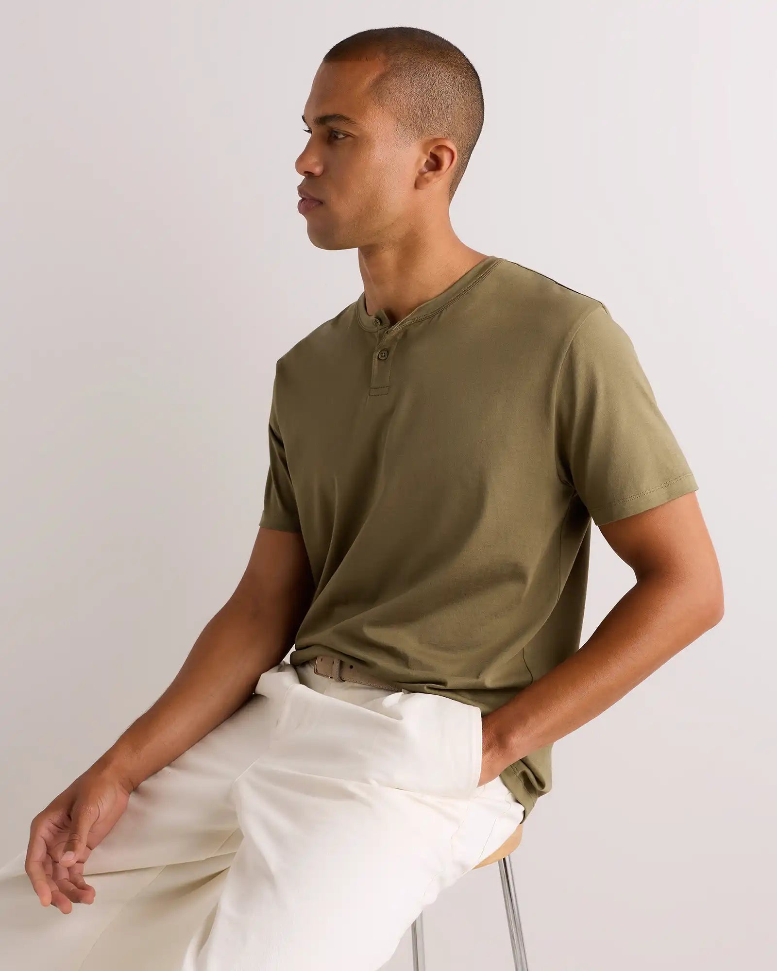 100% Pima Cotton Luxe Touch Henley