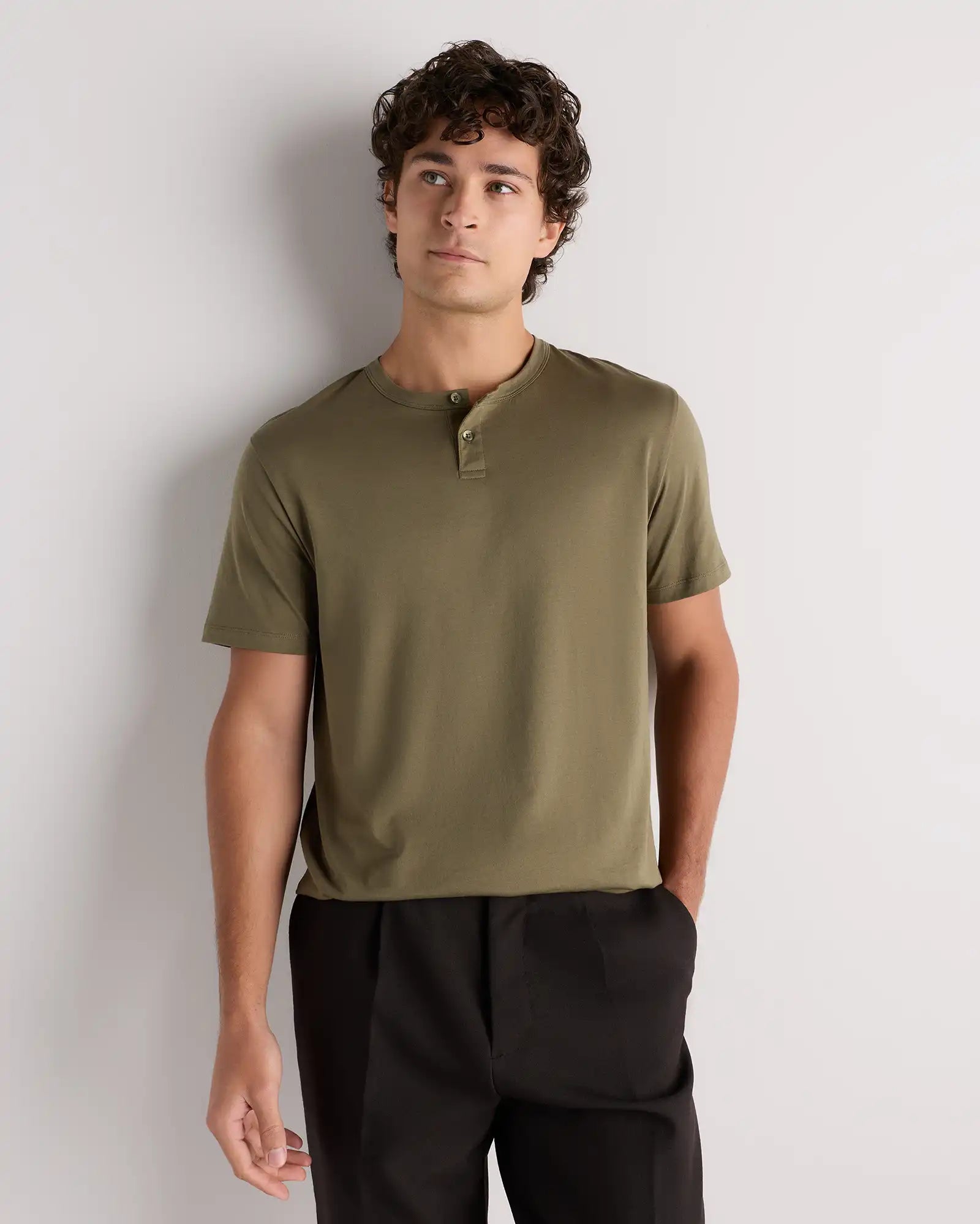 100% Pima Cotton Luxe Touch Henley