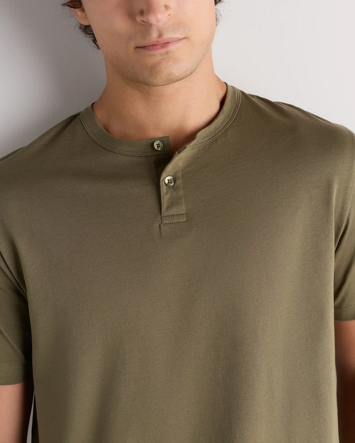 100% Pima Cotton Luxe Touch Henley