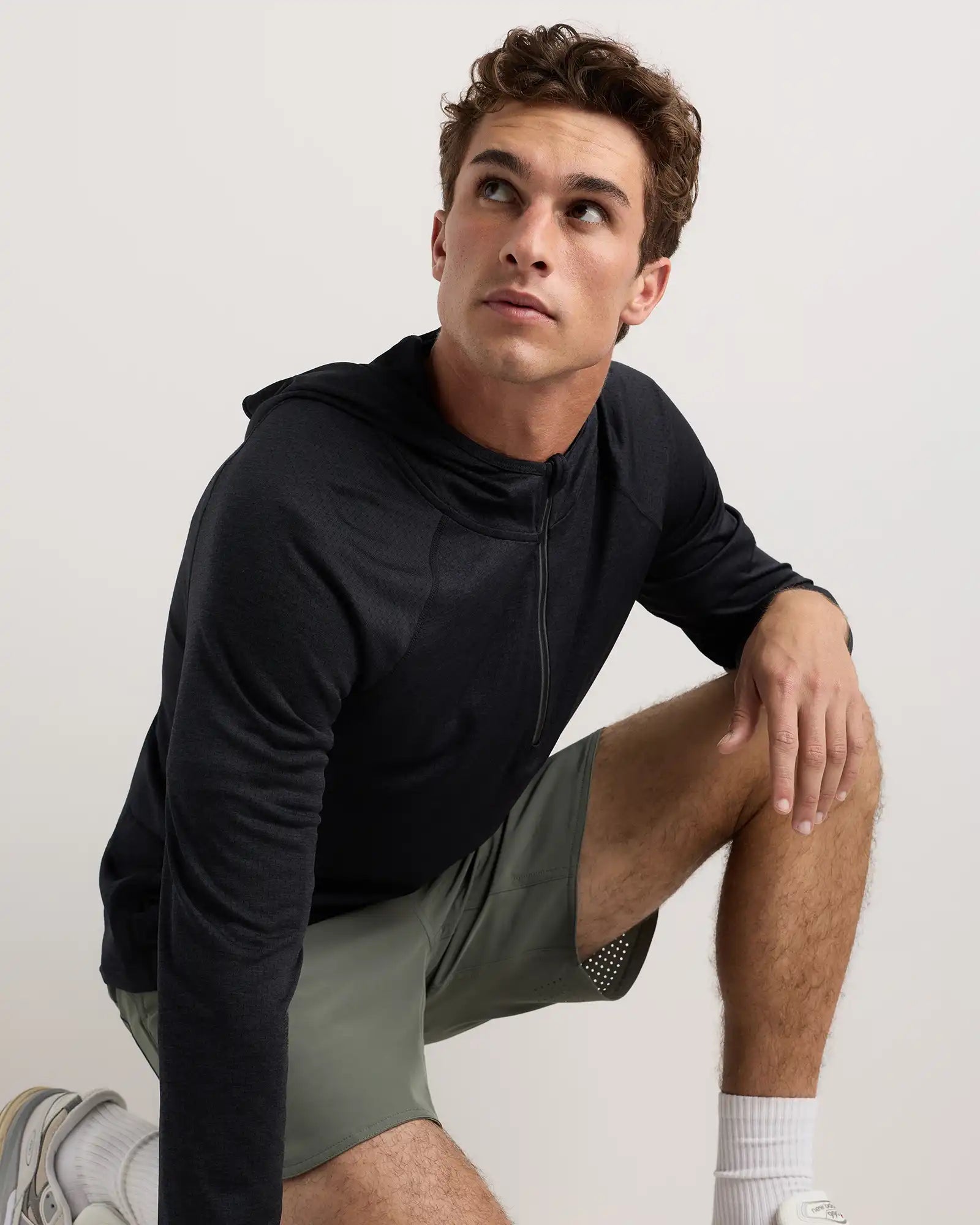 Mesh Performance Training Quarter Zip Hoodie