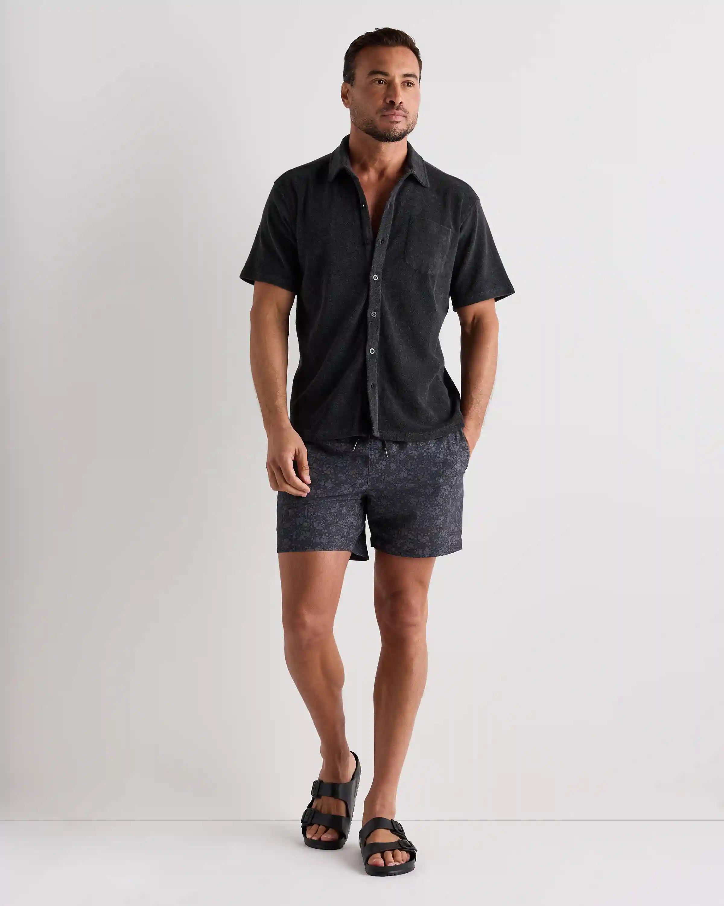 100% Organic Cotton Terry Towel Button Down Polo