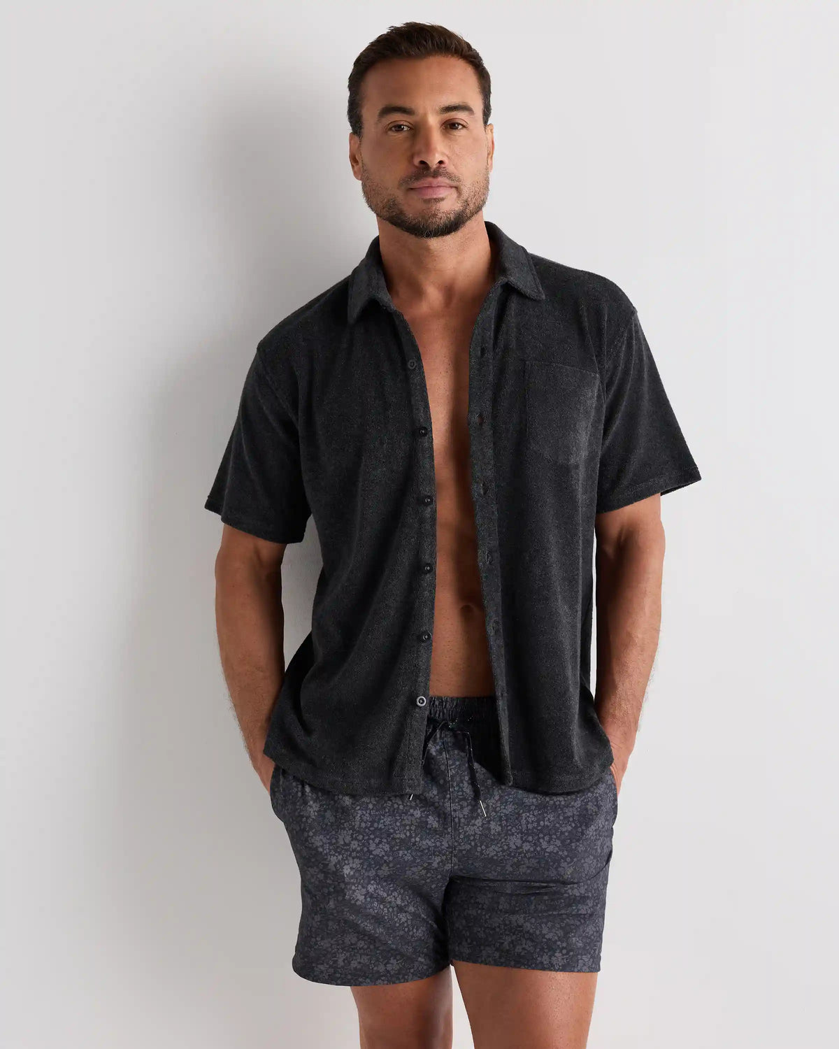 100% Organic Cotton Terry Towel Button Down Polo