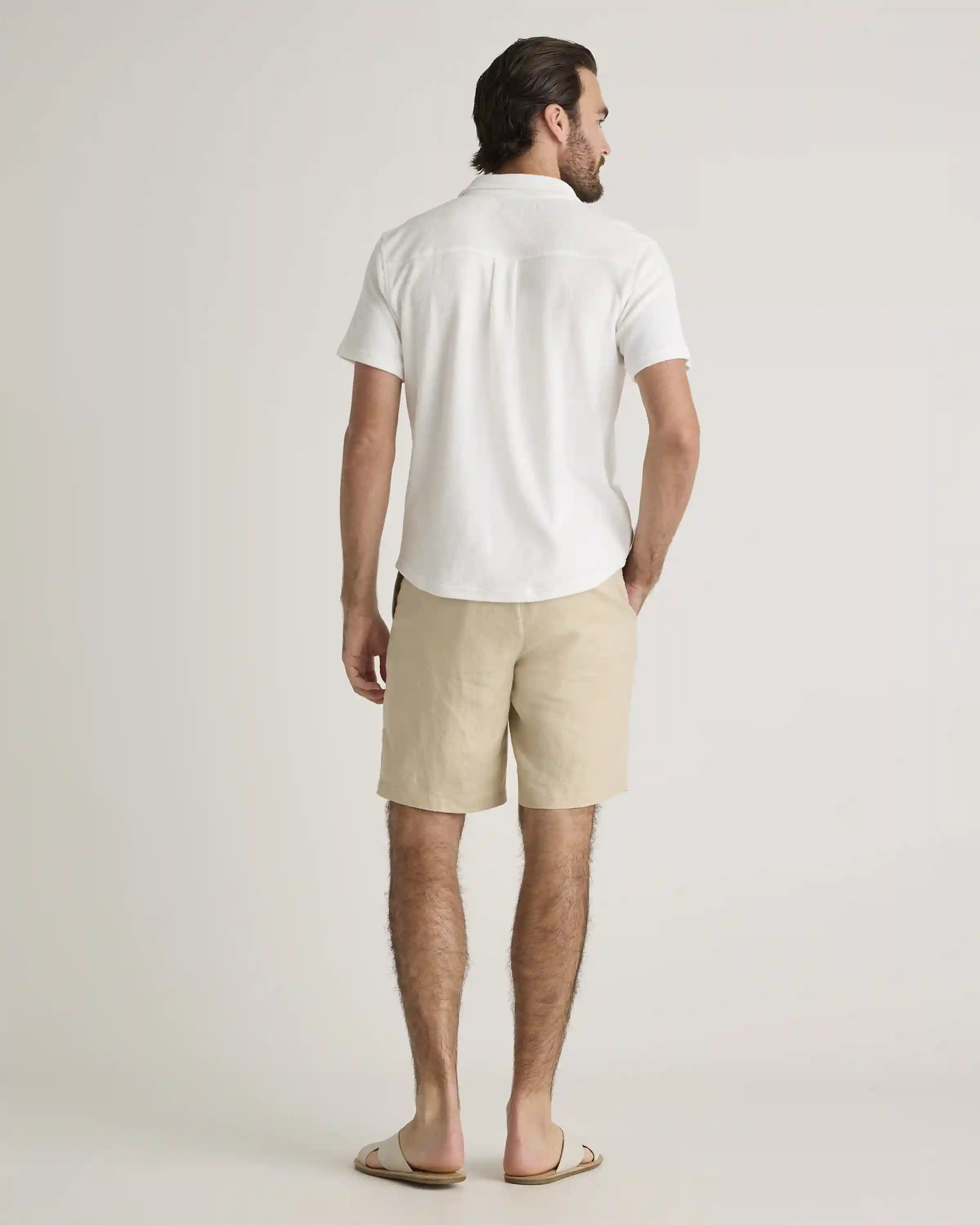 100% Organic Cotton Terry Towel Button Down Polo