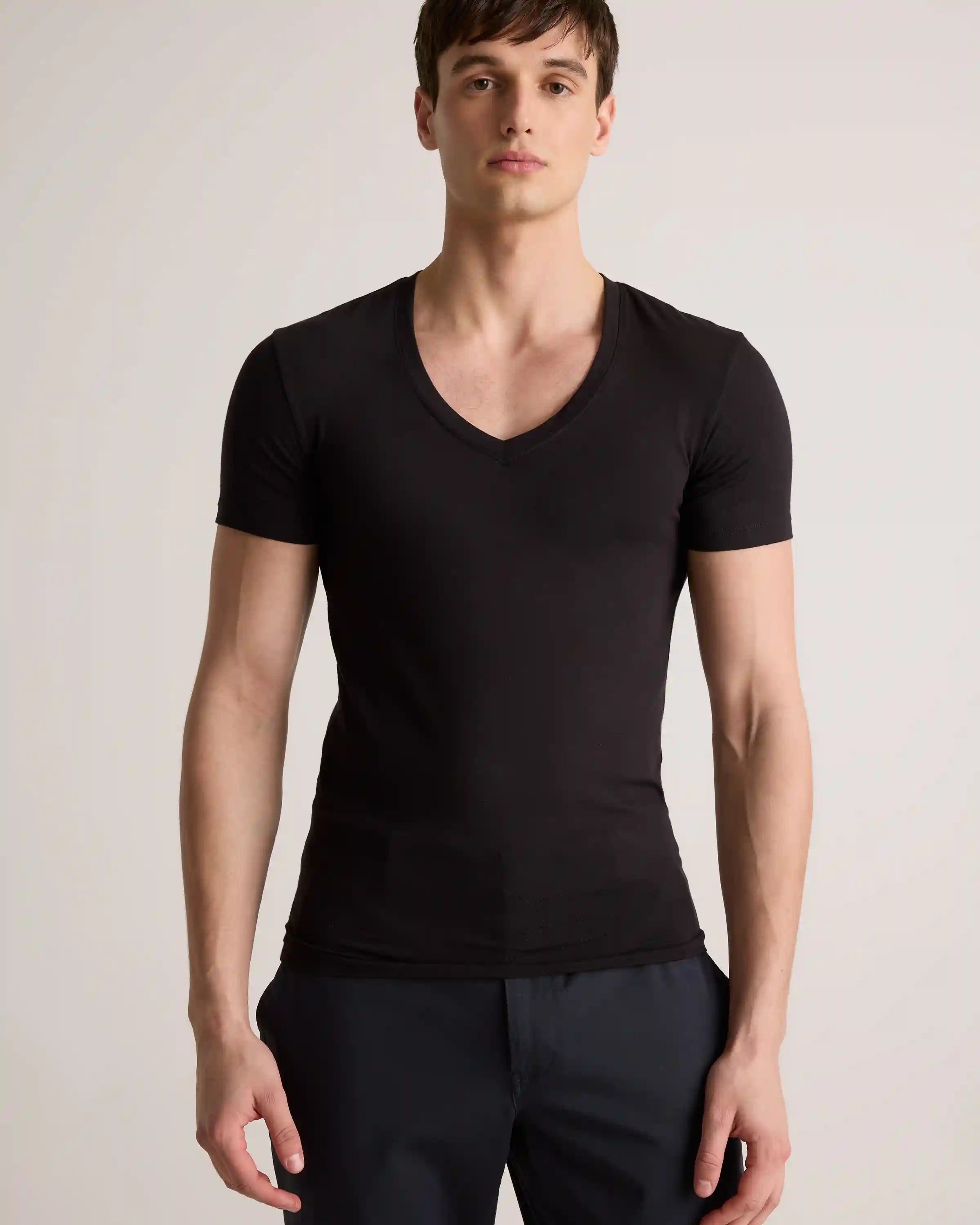 Soft Stretch V-Neck Undershirt (3-Pack)