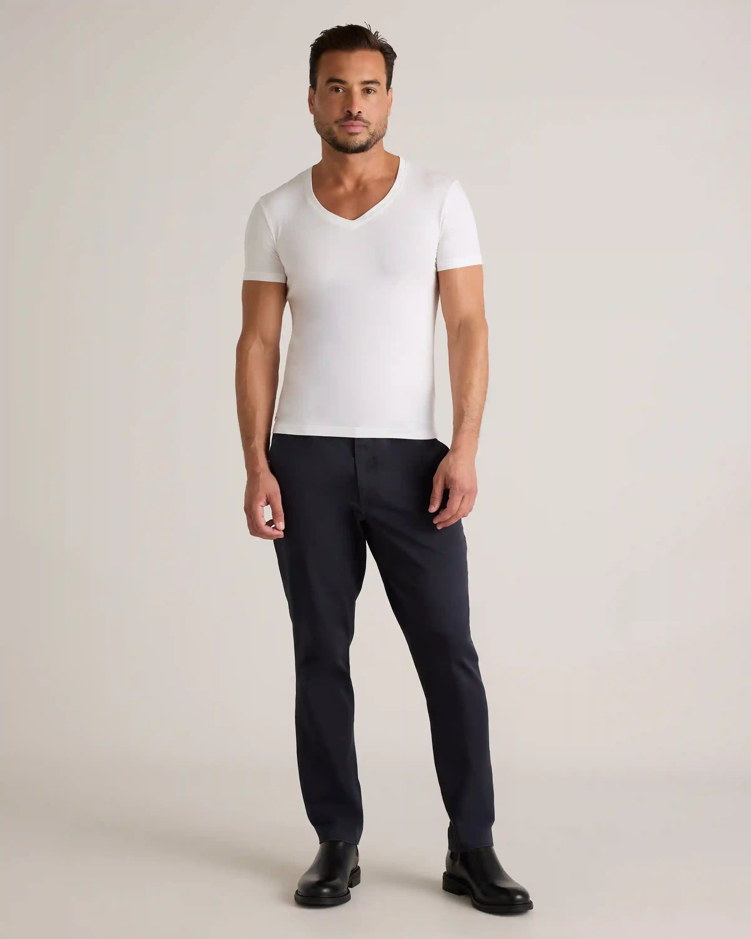 Soft Stretch V-Neck Undershirt (3-Pack)