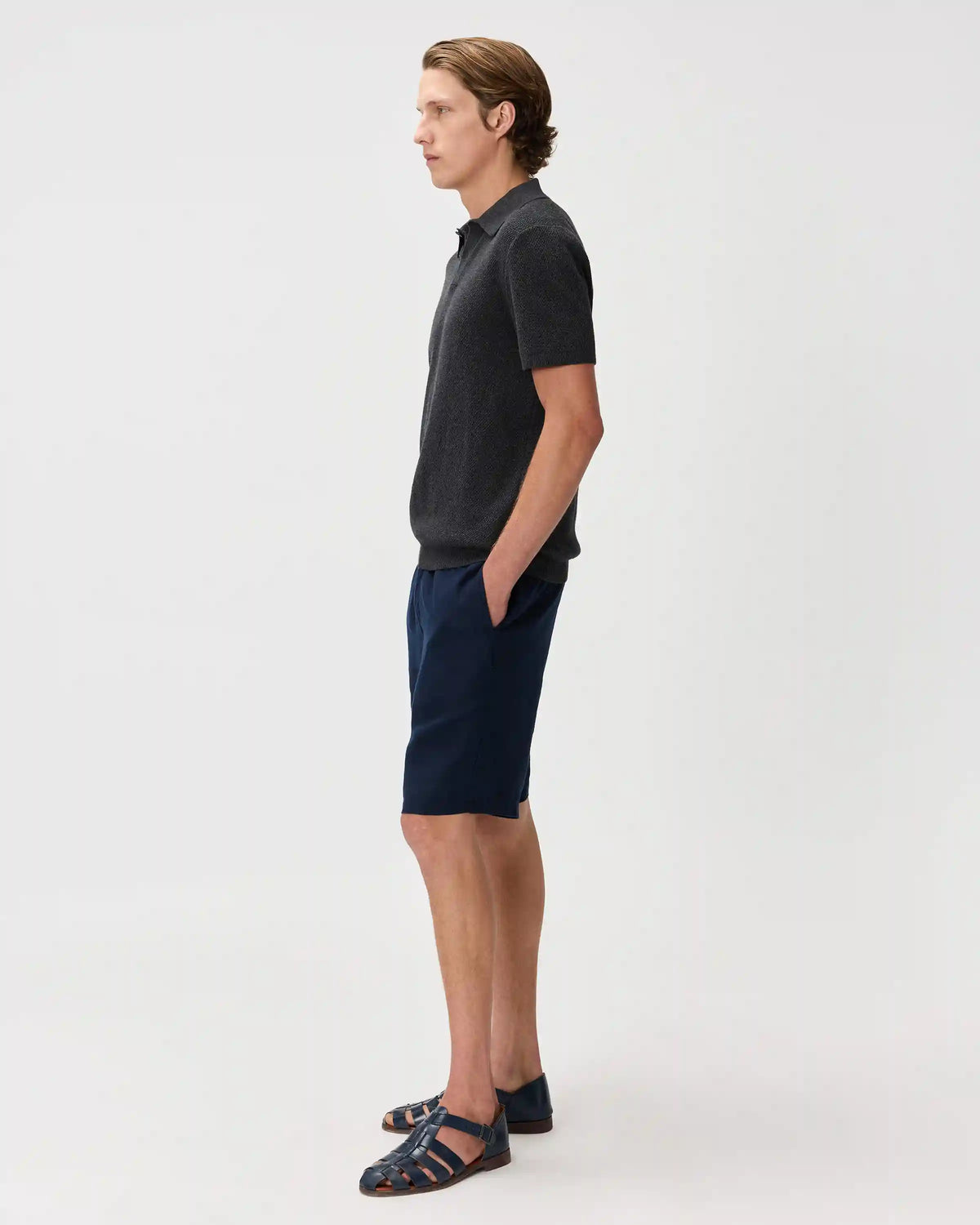 100% Organic Cotton Mesh-Stitch Sweater Polo