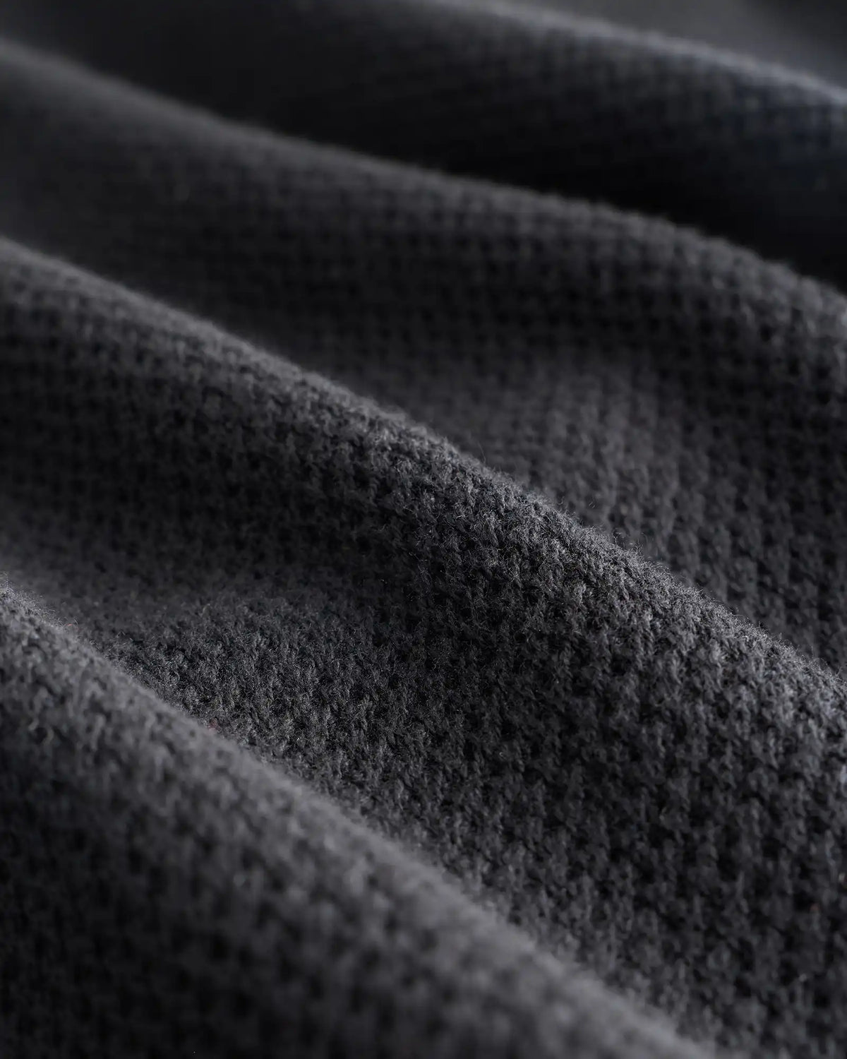 100% Organic Cotton Mesh-Stitch Button-Up Sweater Polo