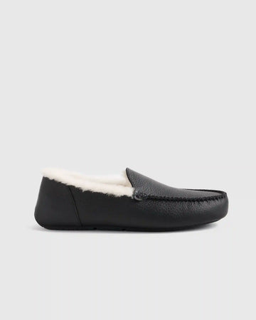 Italian Leather Handstitched Moccasin Slipper