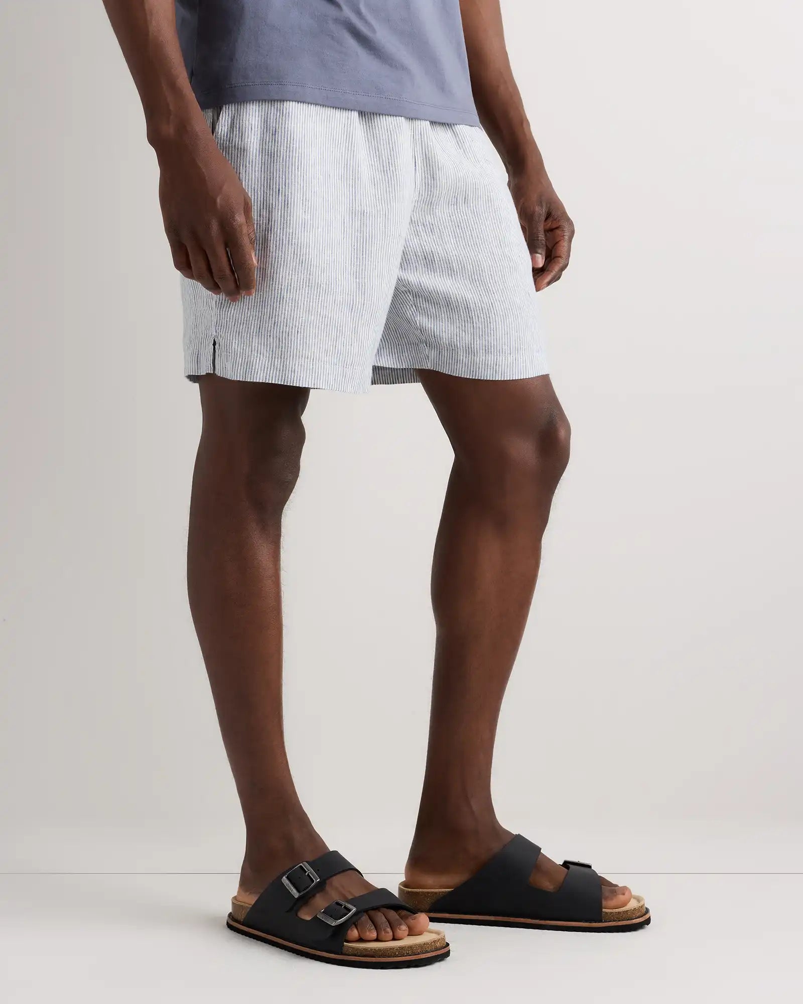 Nubuck Leather Double Buckle Slide