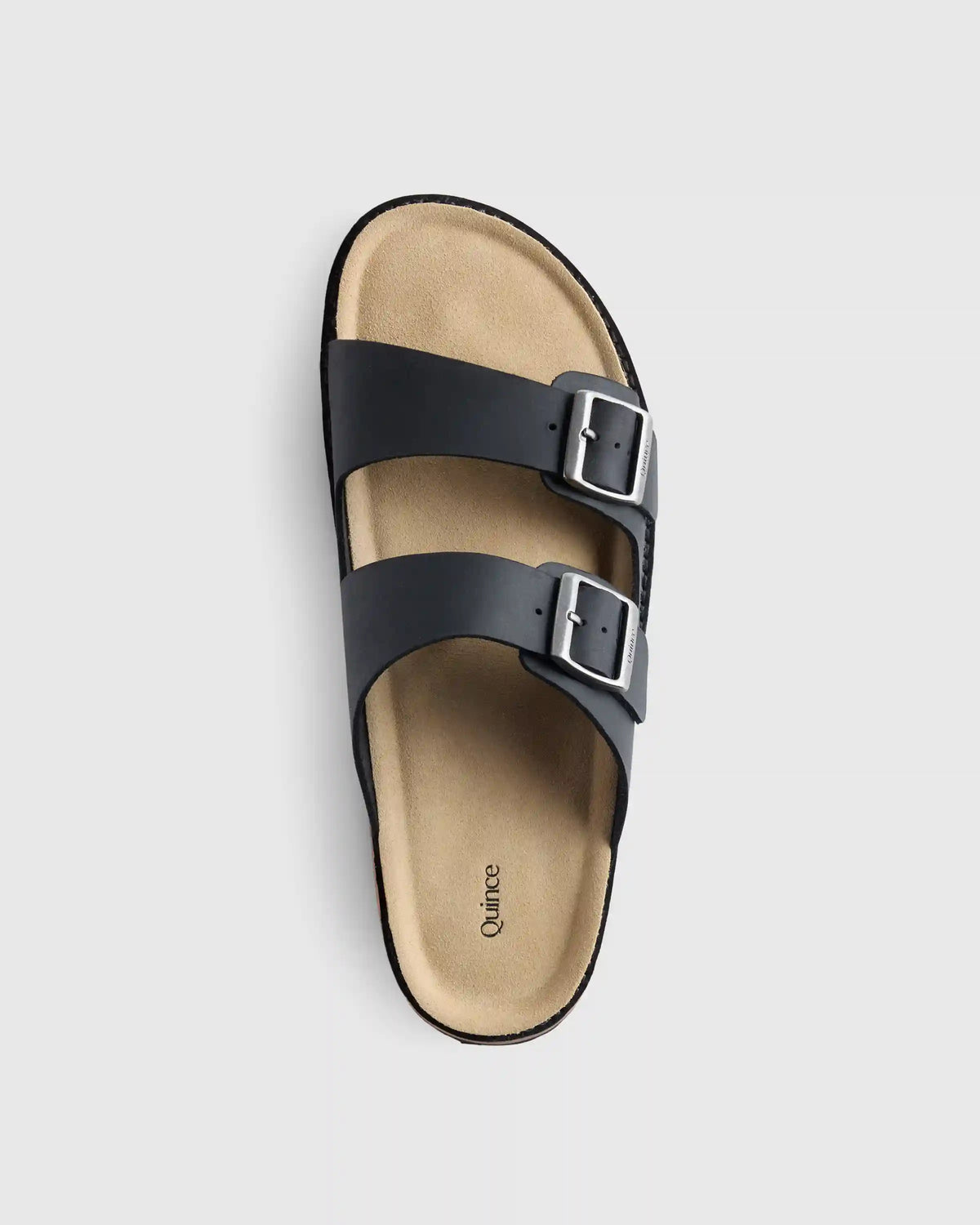 Nubuck Leather Double Buckle Slide