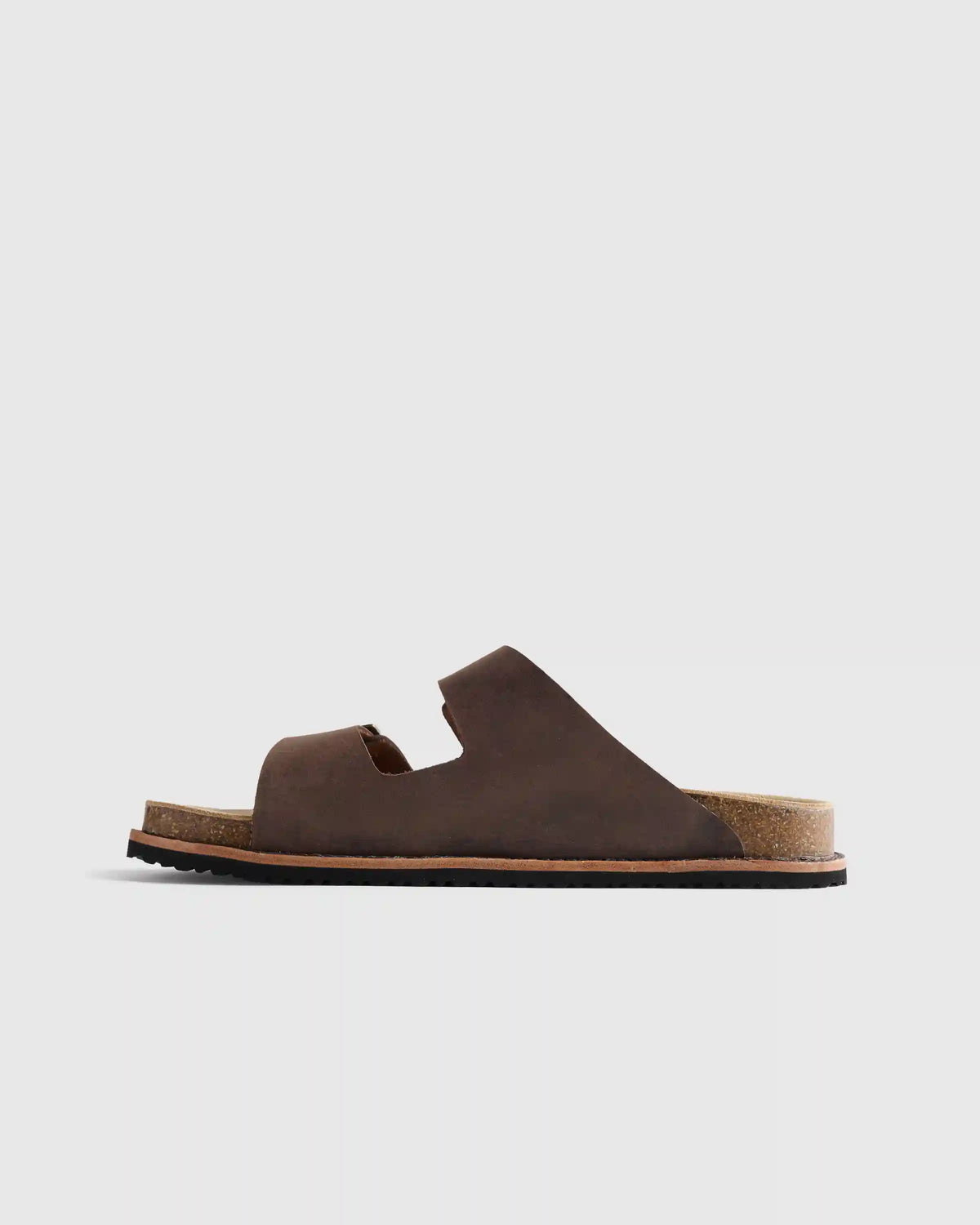 Nubuck Leather Double Buckle Slide