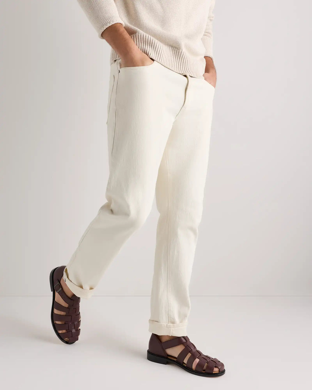 Calfskin Leather Fisherman Sandal
