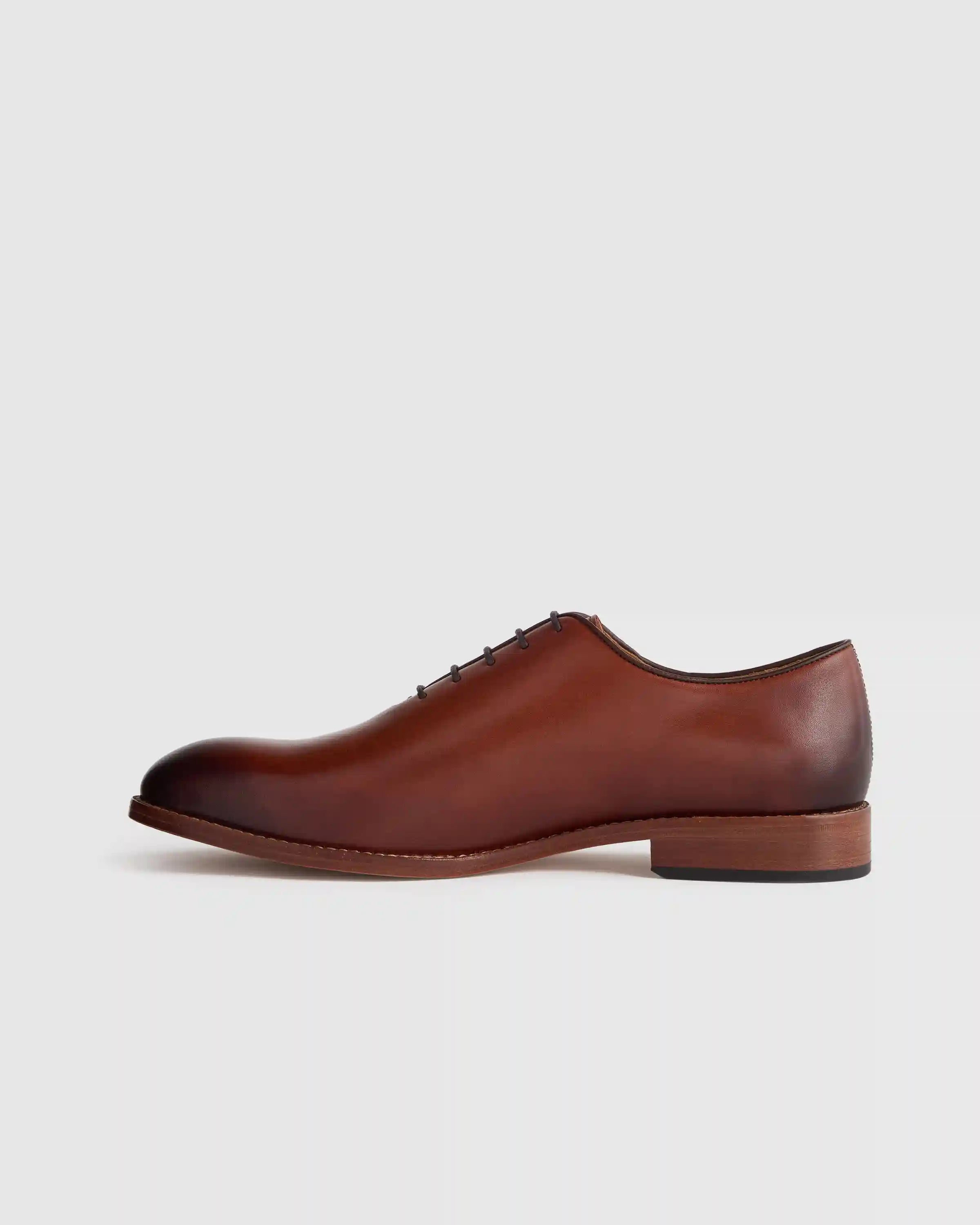 Calfskin Leather Plain Toe Oxford